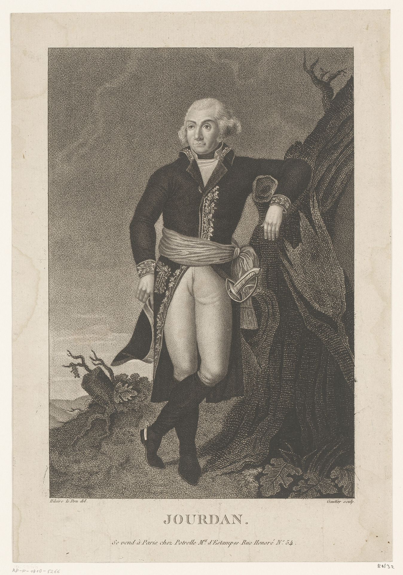 Portret van generaal Jourdan by Jean-Baptiste Gautier