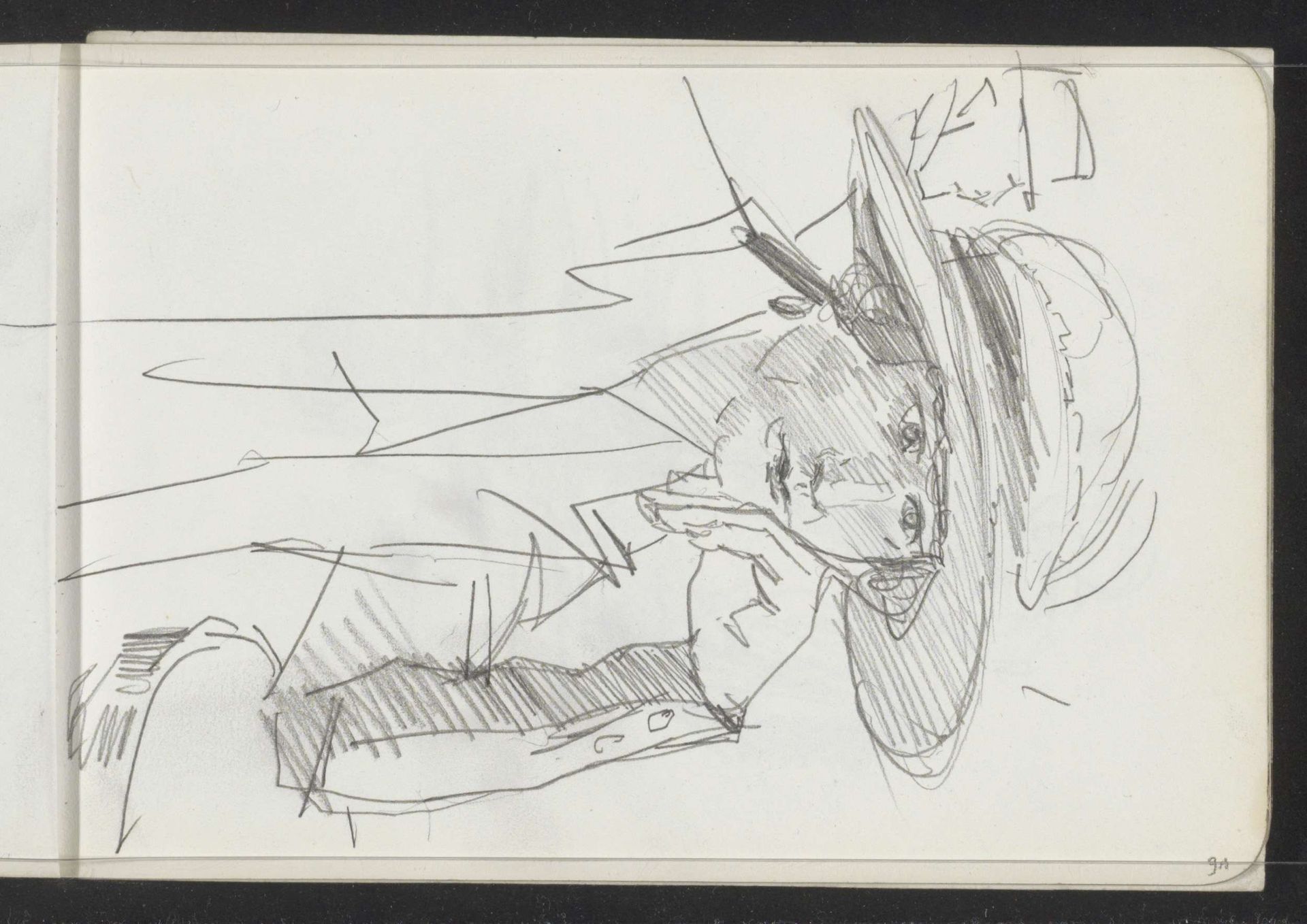Vrouw op een terras by Isaac Israels
