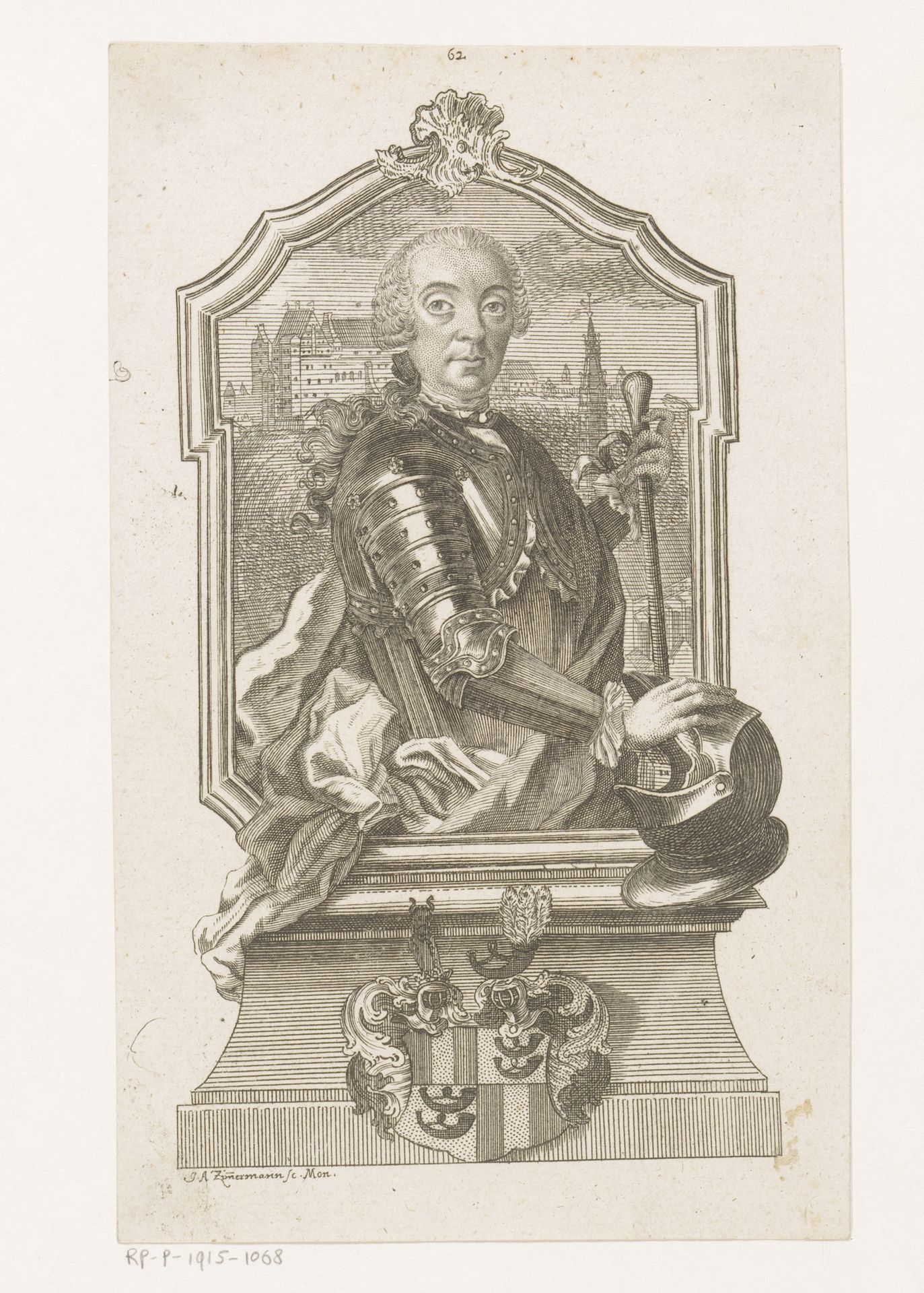 Portret van een man, mogelijk Max von Franehofen by Joseph Anton Zimmermann