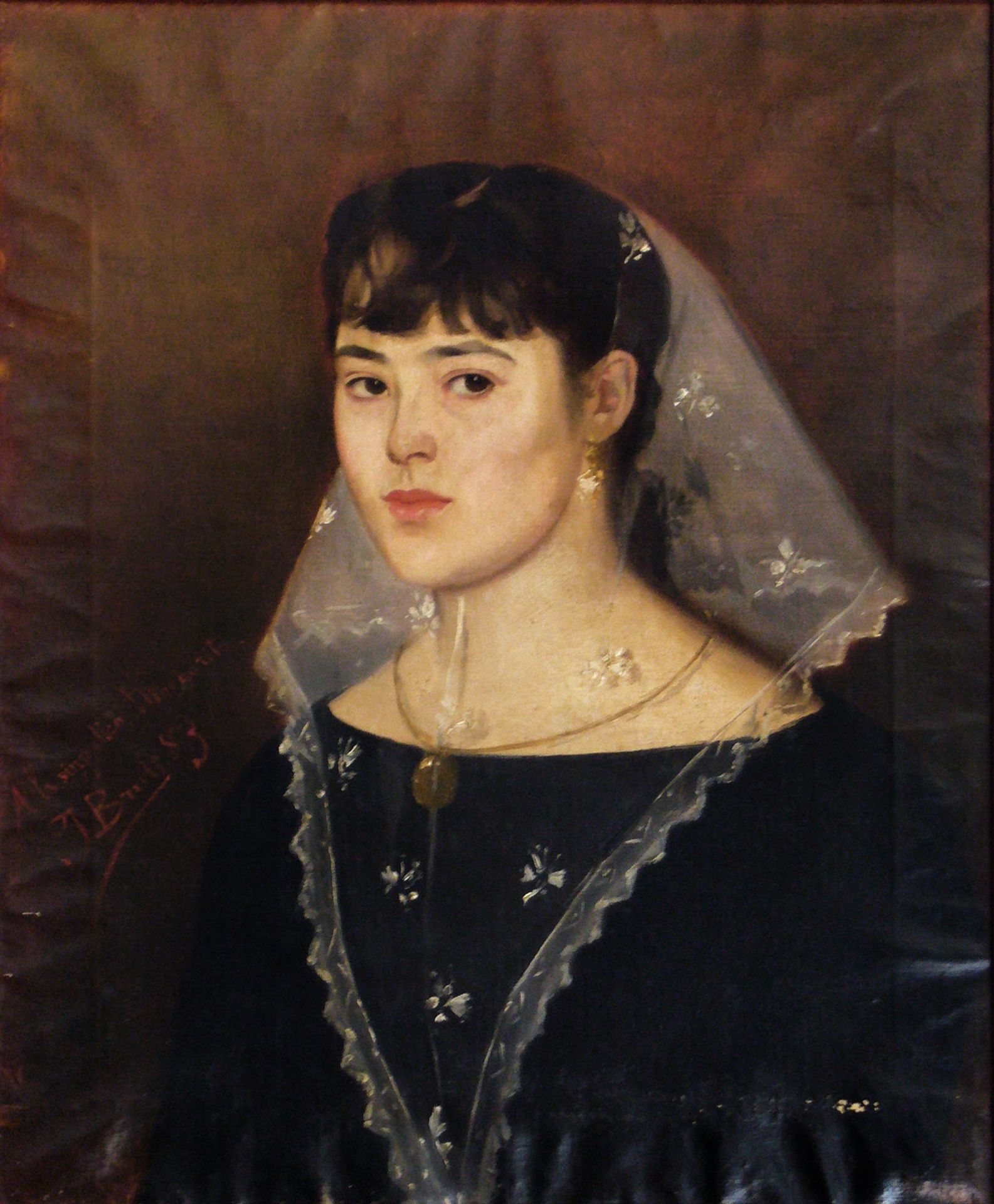 Portrait Of Margalida Llambías Adrover by Joan Brull