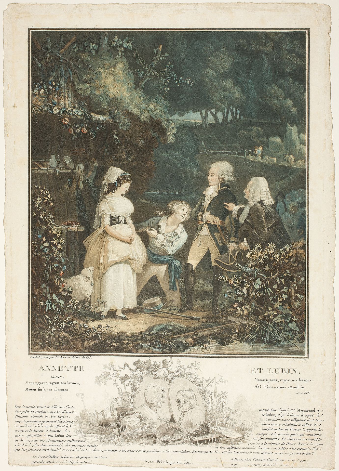 Annette and Lubin by Louis Philibert Debucourt