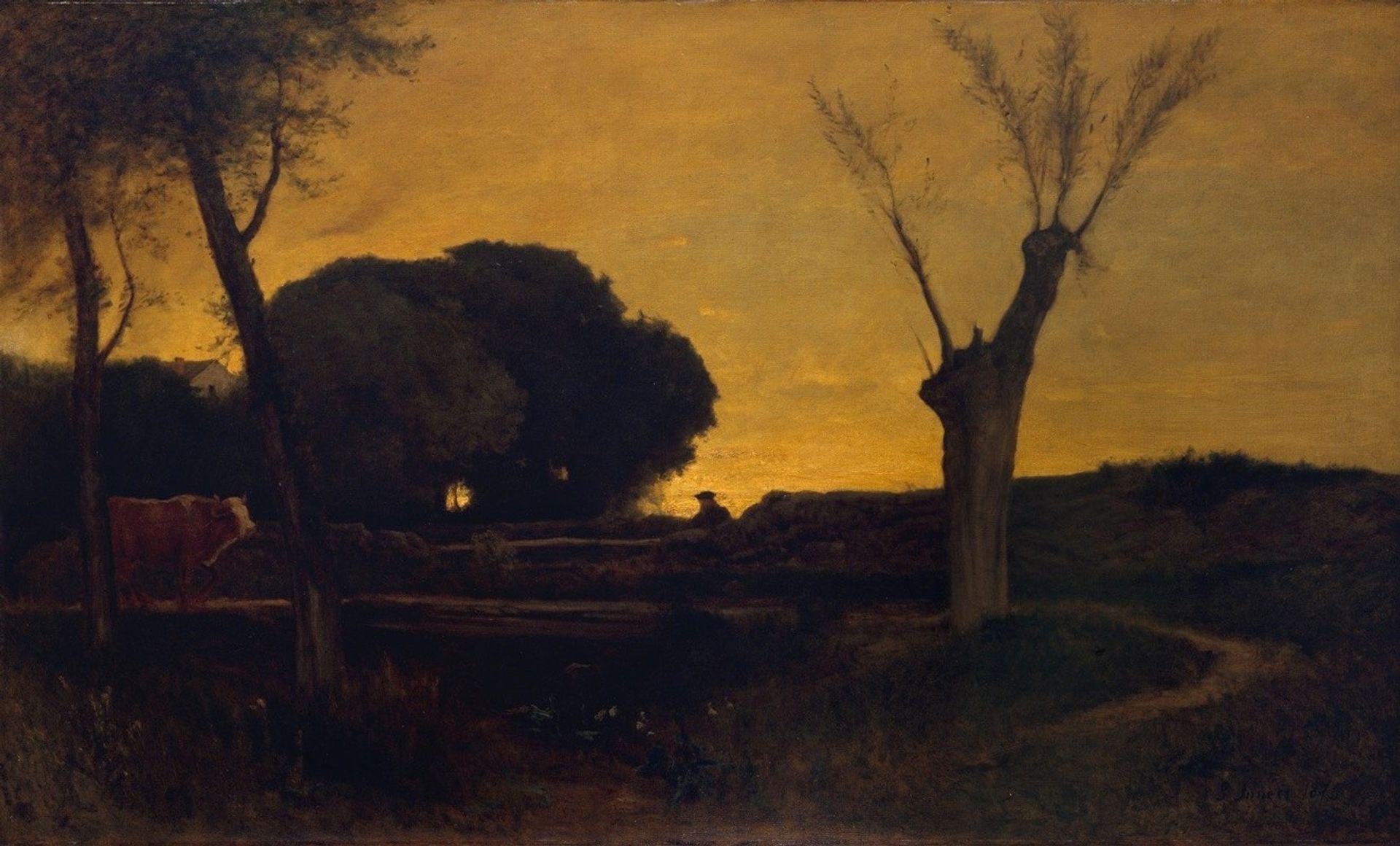 Evening at Medfield, Massachusetts by George Inness
