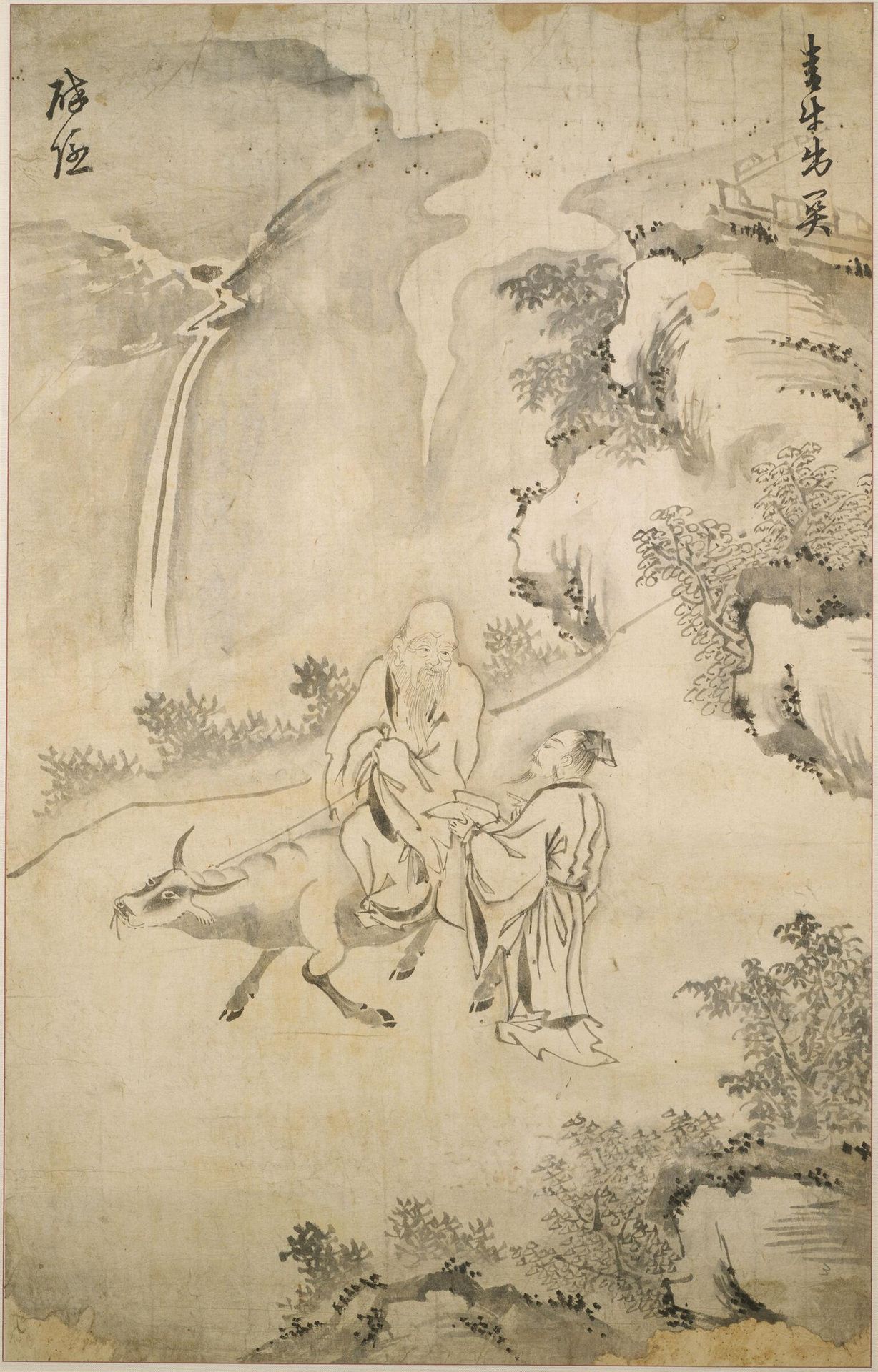 Laozi (c. 571-477 BC) Riding through the Pass on a Black Ox by ChÅng YusÅ­ng (also known as Ch'ui-Å­n)