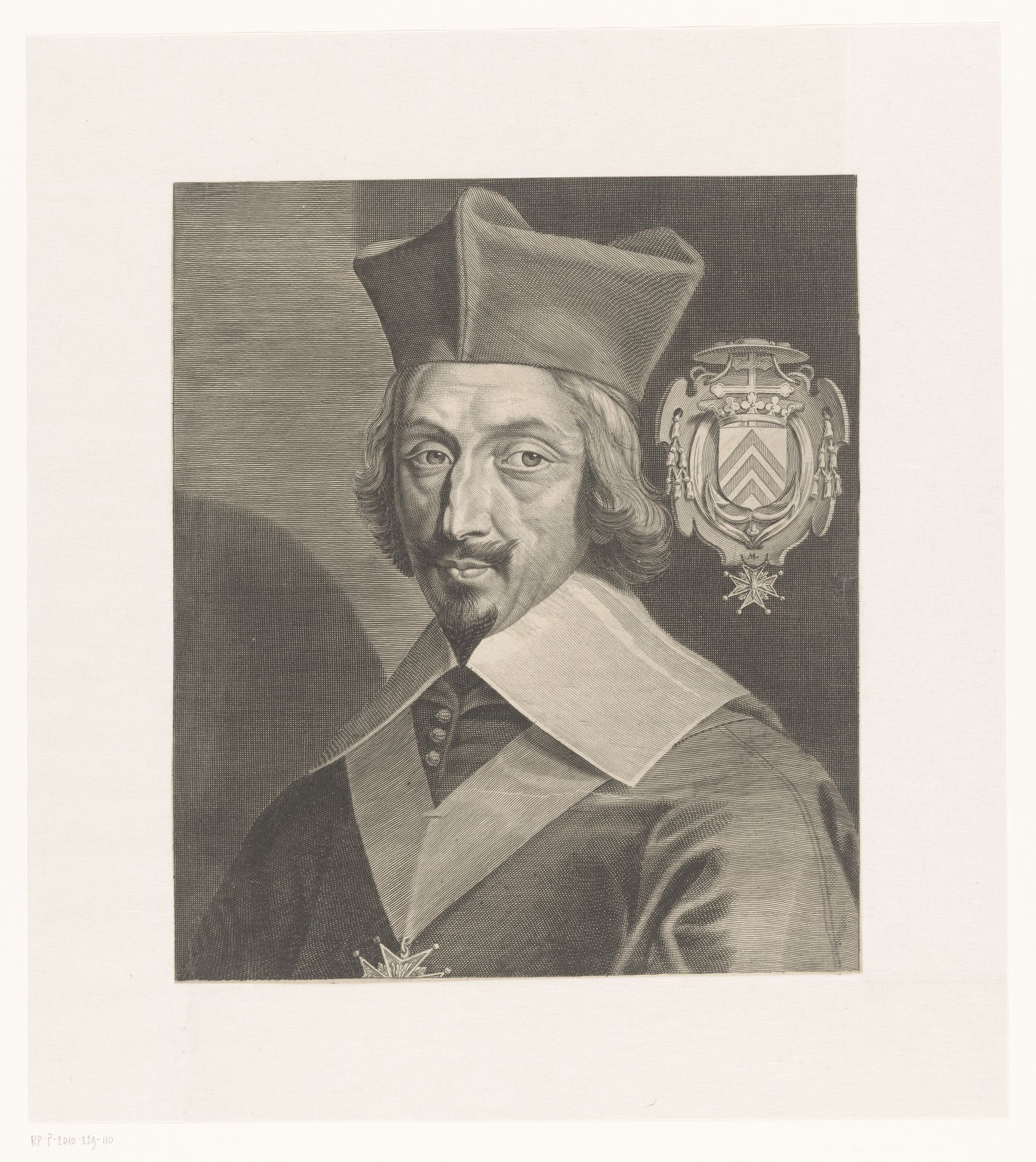 Portret van Armand-Jean du Plessis hertog van Richelieu by Michel Lasne