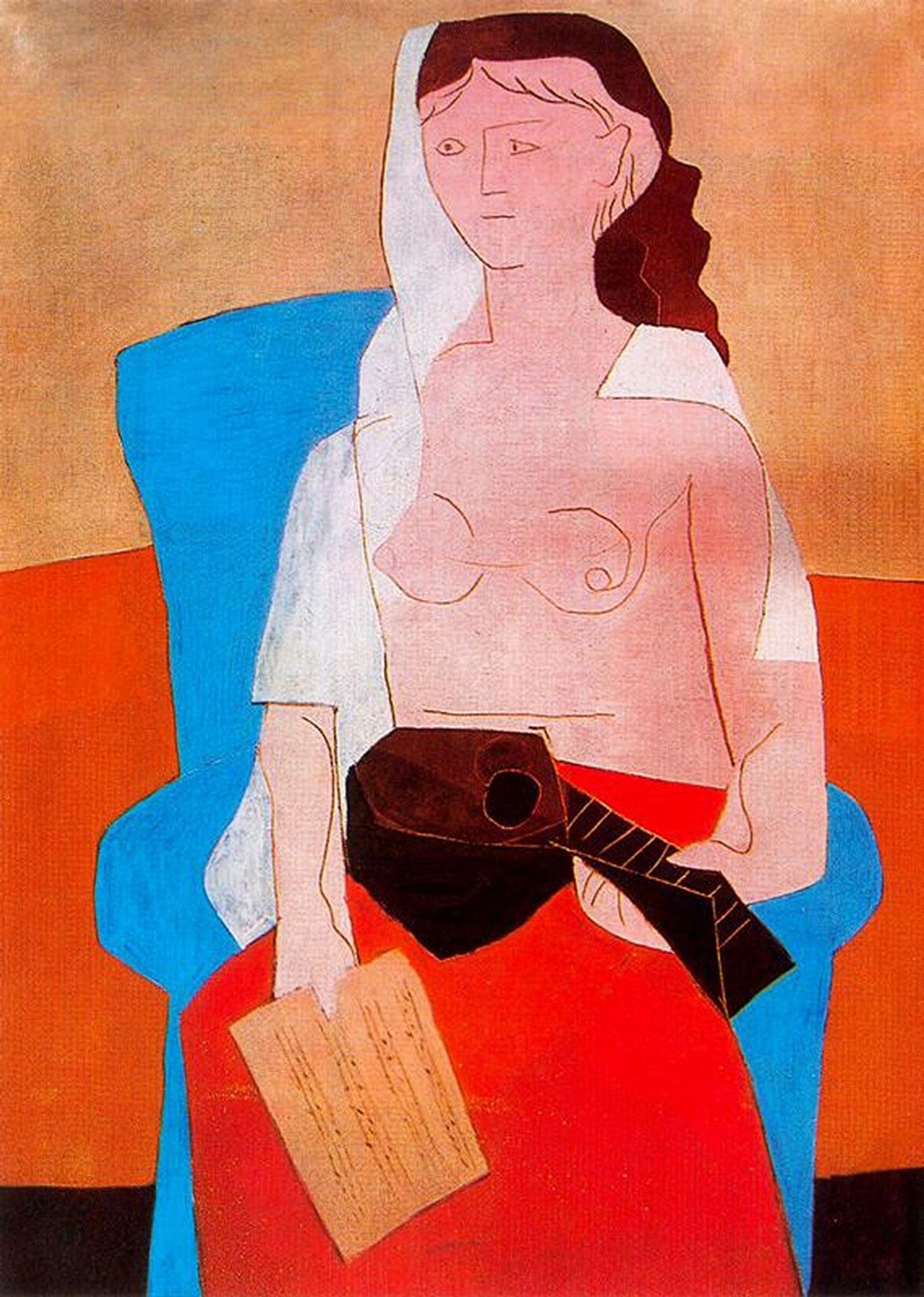 Woman with mandolin by Pablo Picasso