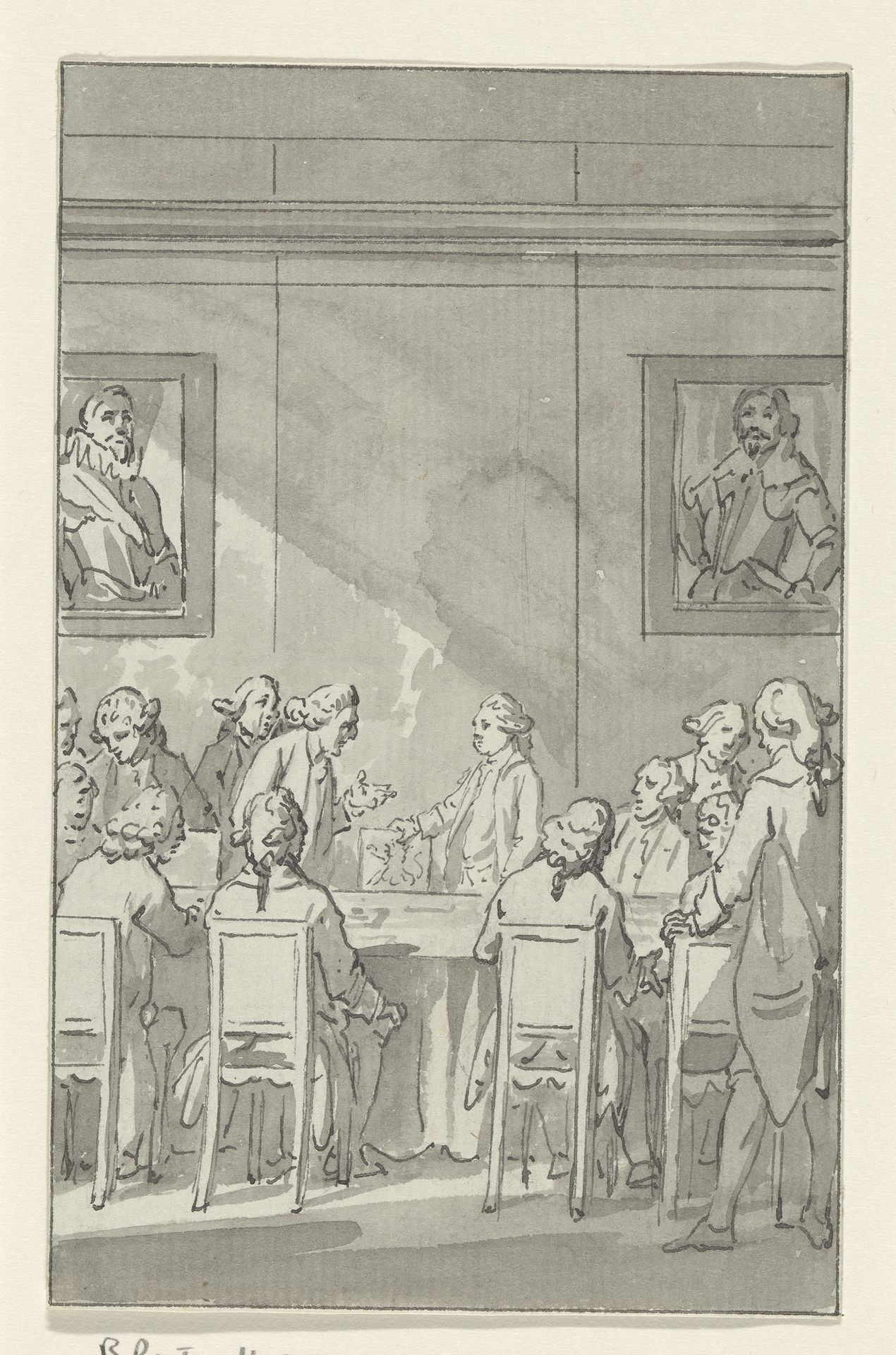 Willem V neemt voor het eerst zitting in de Raad van State, 1763 by Jacobus Buys
