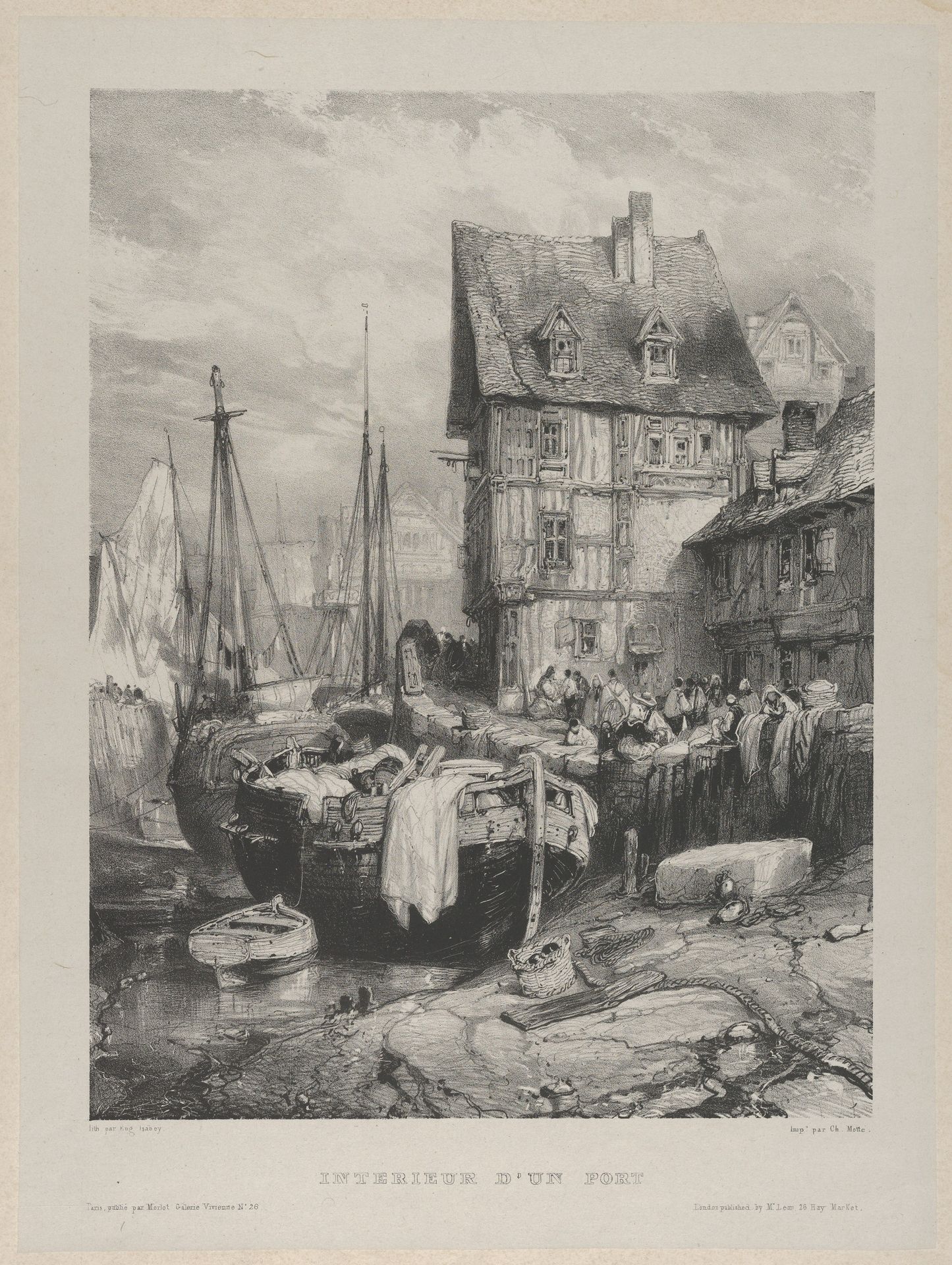 Interior of a Port by Eugène Isabey