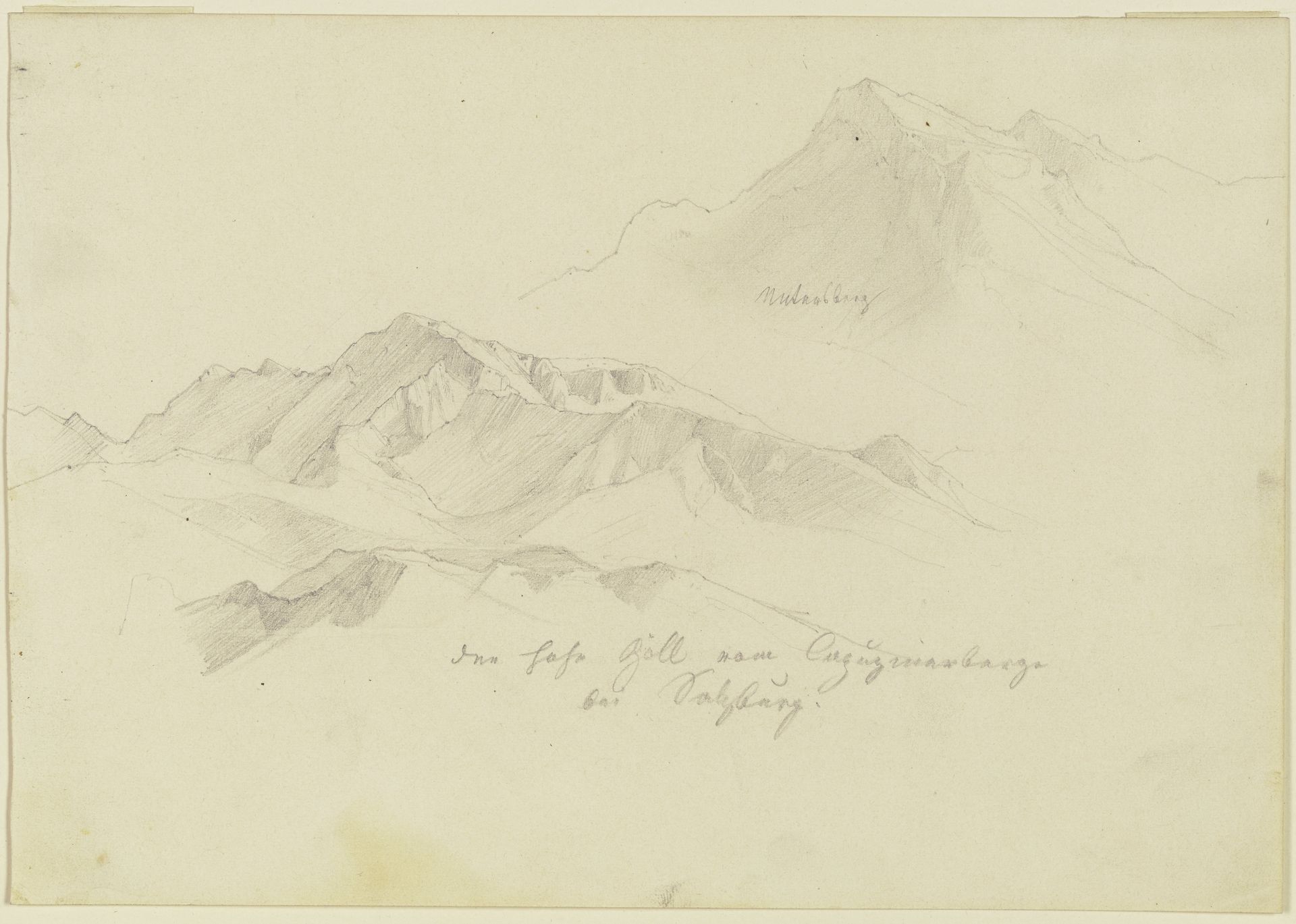 Das Göllmassiv mit dem Untersberg by Friedrich Preller the Elder