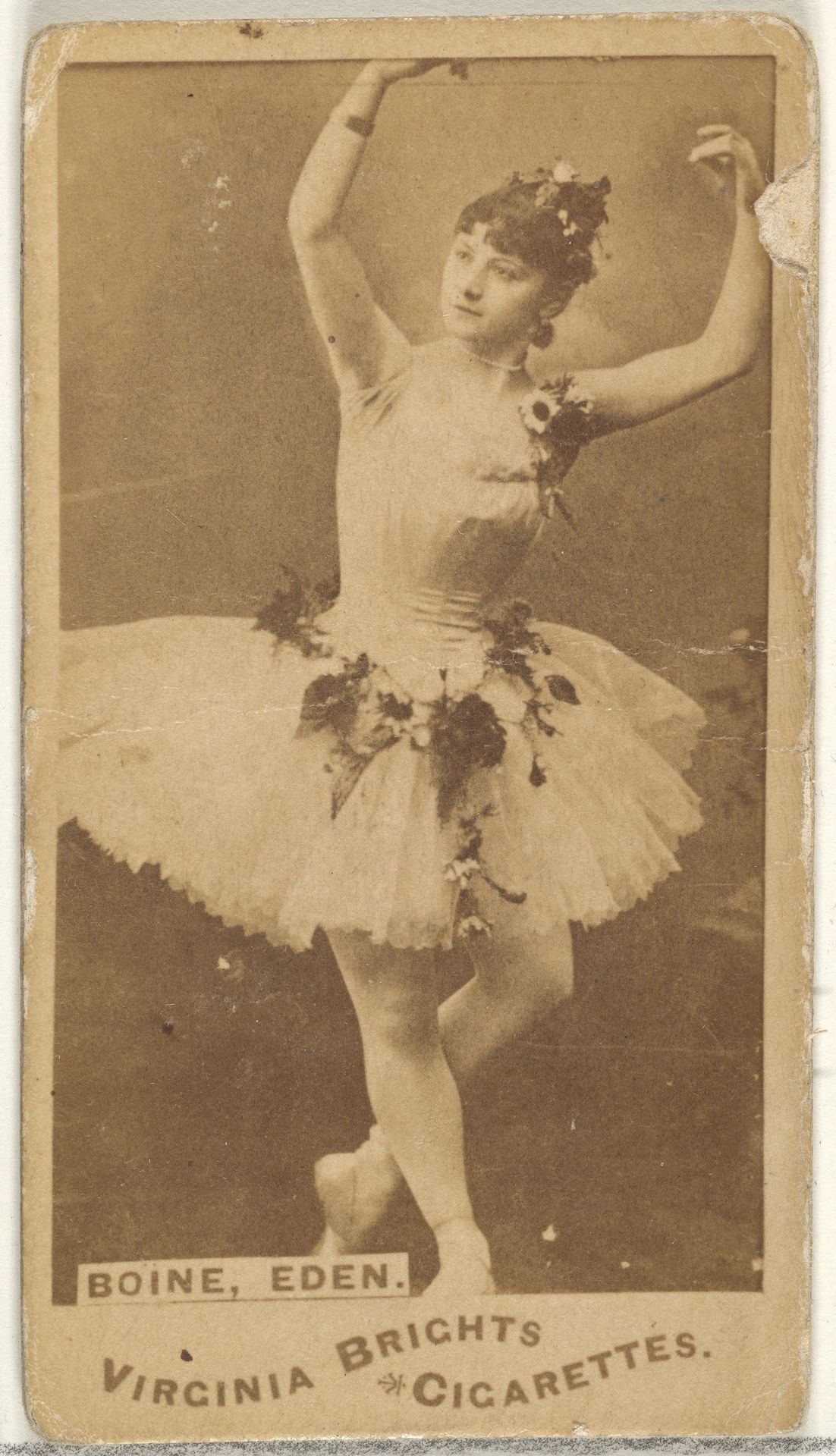 Boine, Eden, from the Actors and Actresses series (N45, Type 1) for Virginia Brights Cigarettes by Allen & Ginter
