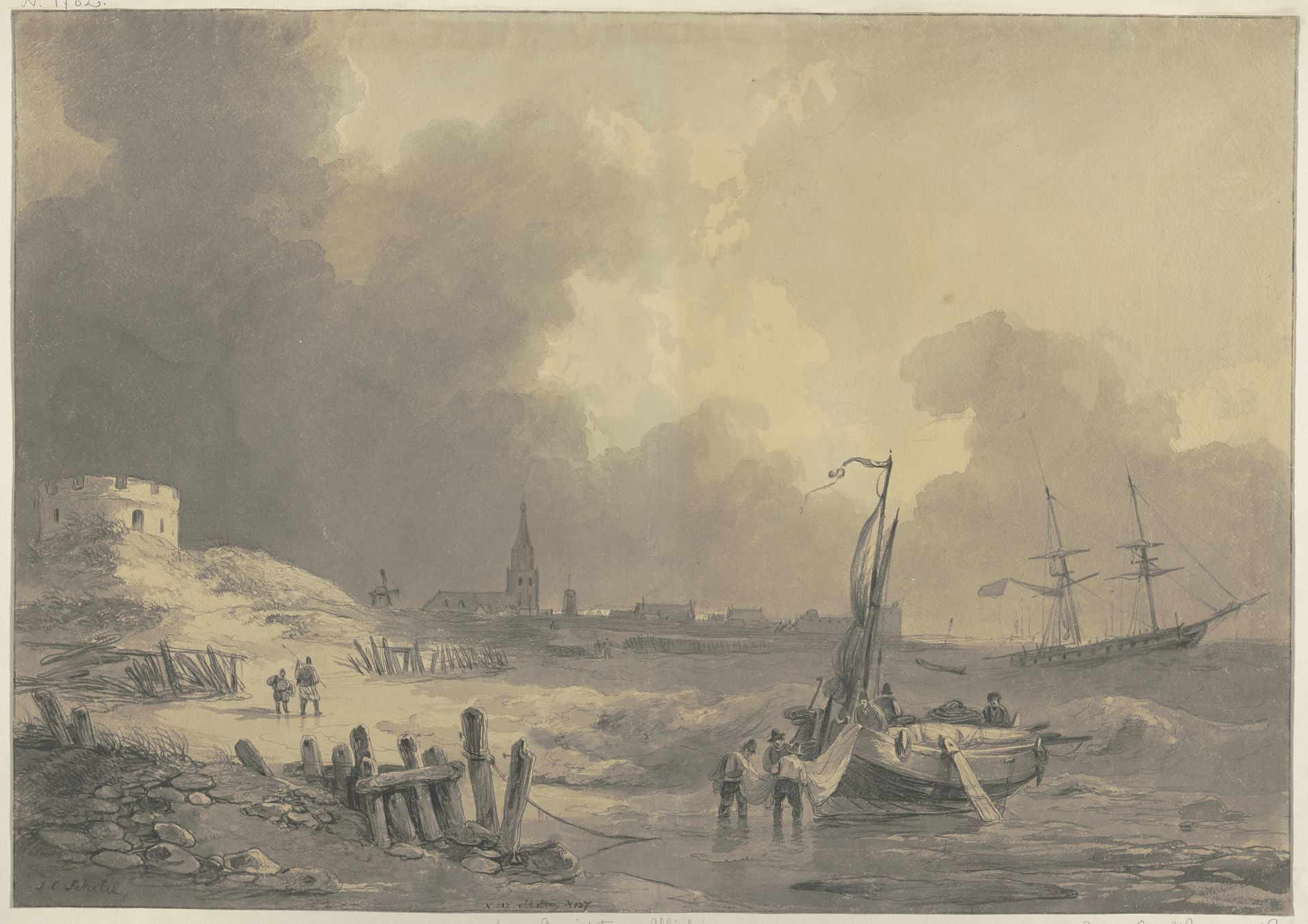 View of Vlissingen by Johannes Christiaan Schotel