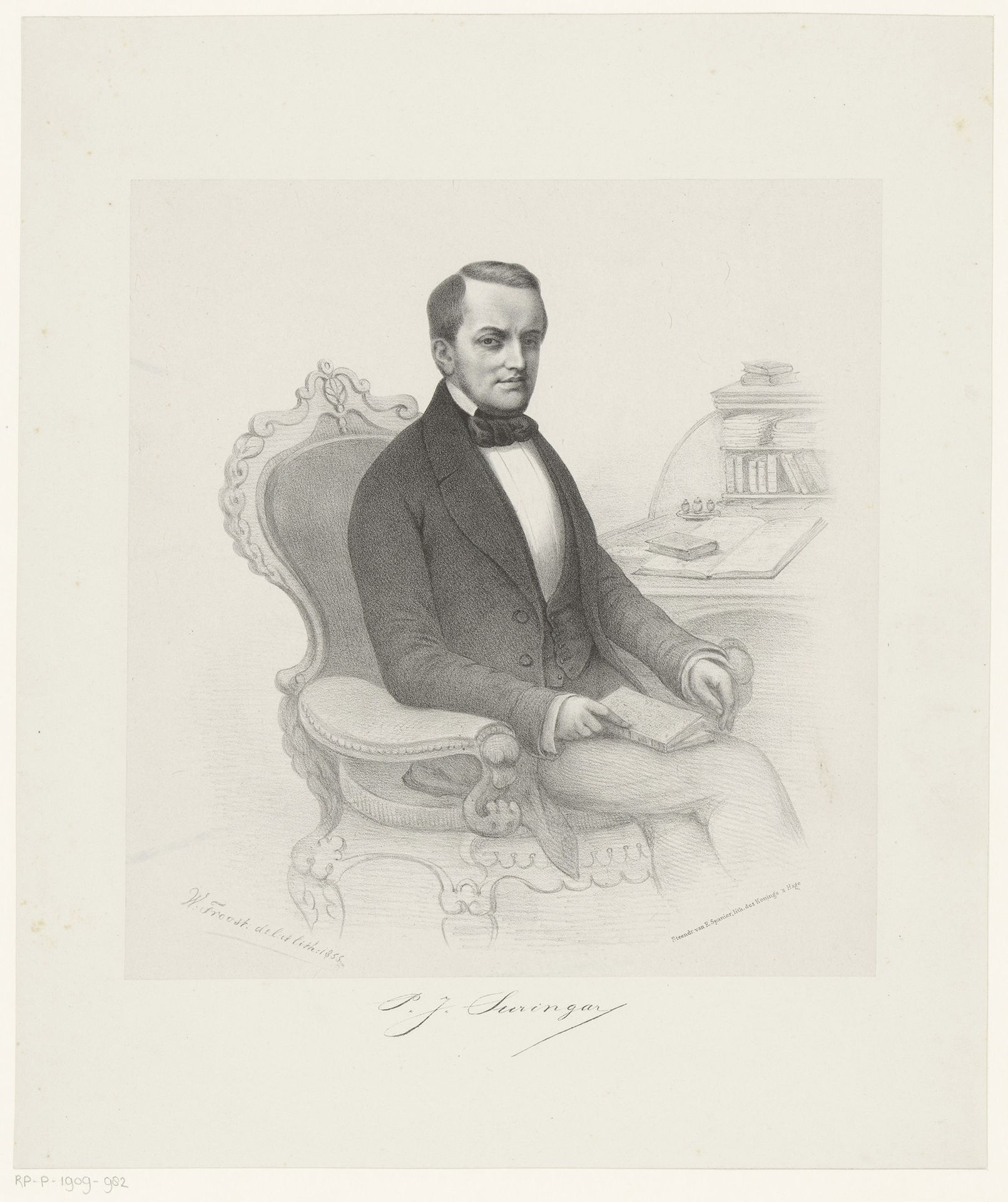 Portret van Pieter Hendrik Suringar by Willem (II) Troost