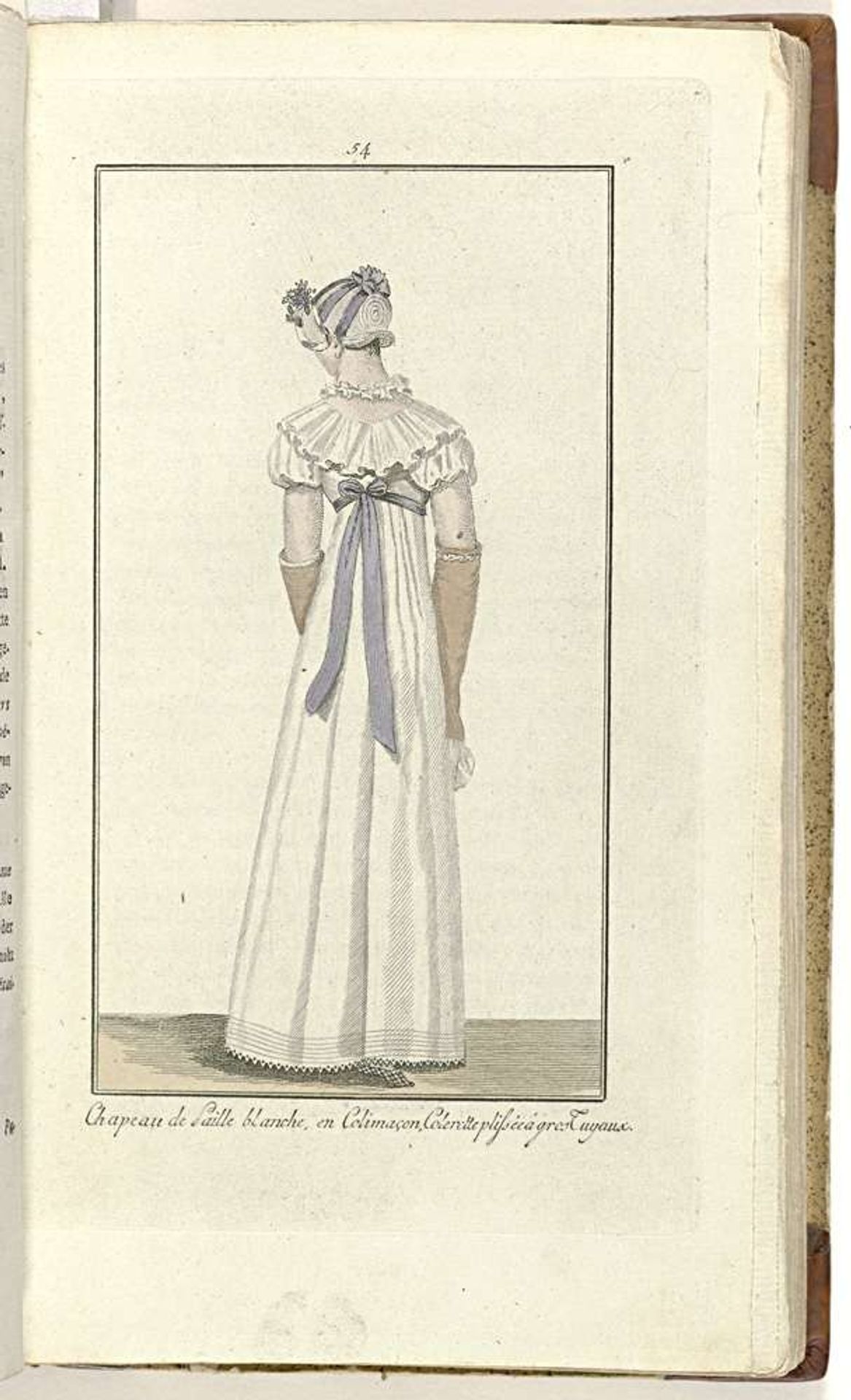 Elegantia, of tijdschrift van mode, luxe en smaak voor dames, Augustus 1808, No. 54: Chapeau de Paille blanche... by Anonymous