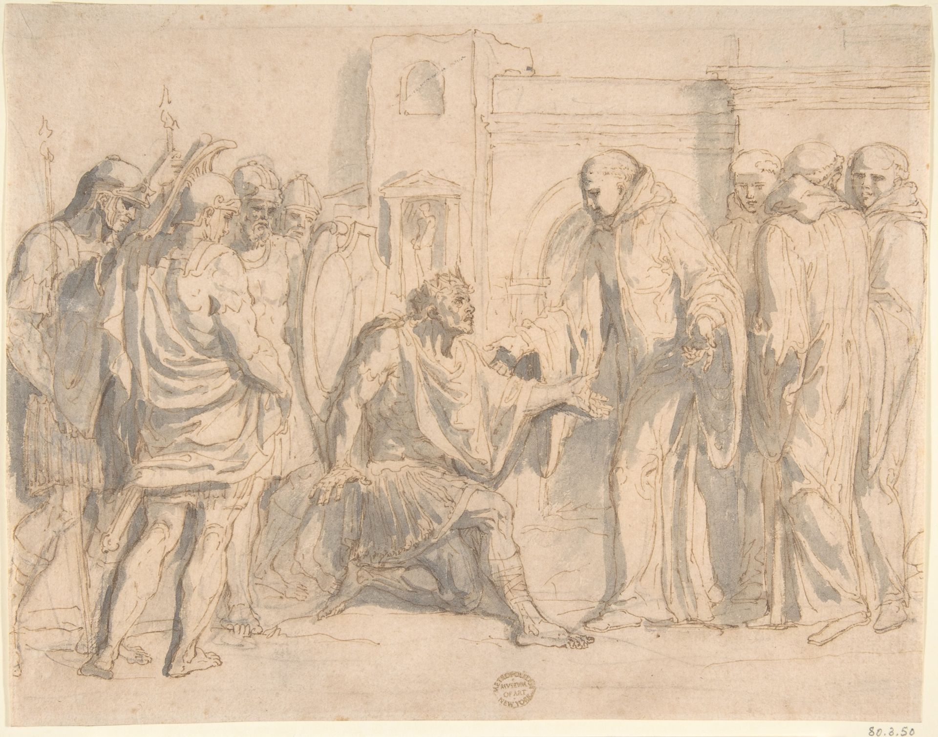 Saint Benedict and King Totila by Anonymous