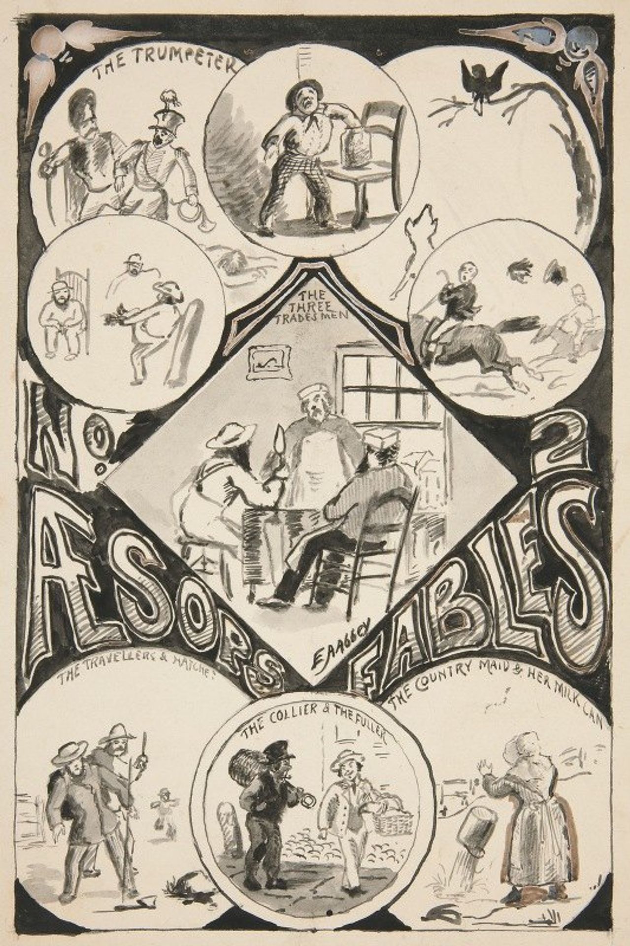 Title page for Aesop’s Fables, No. 2 by Edwin Austin Abbey