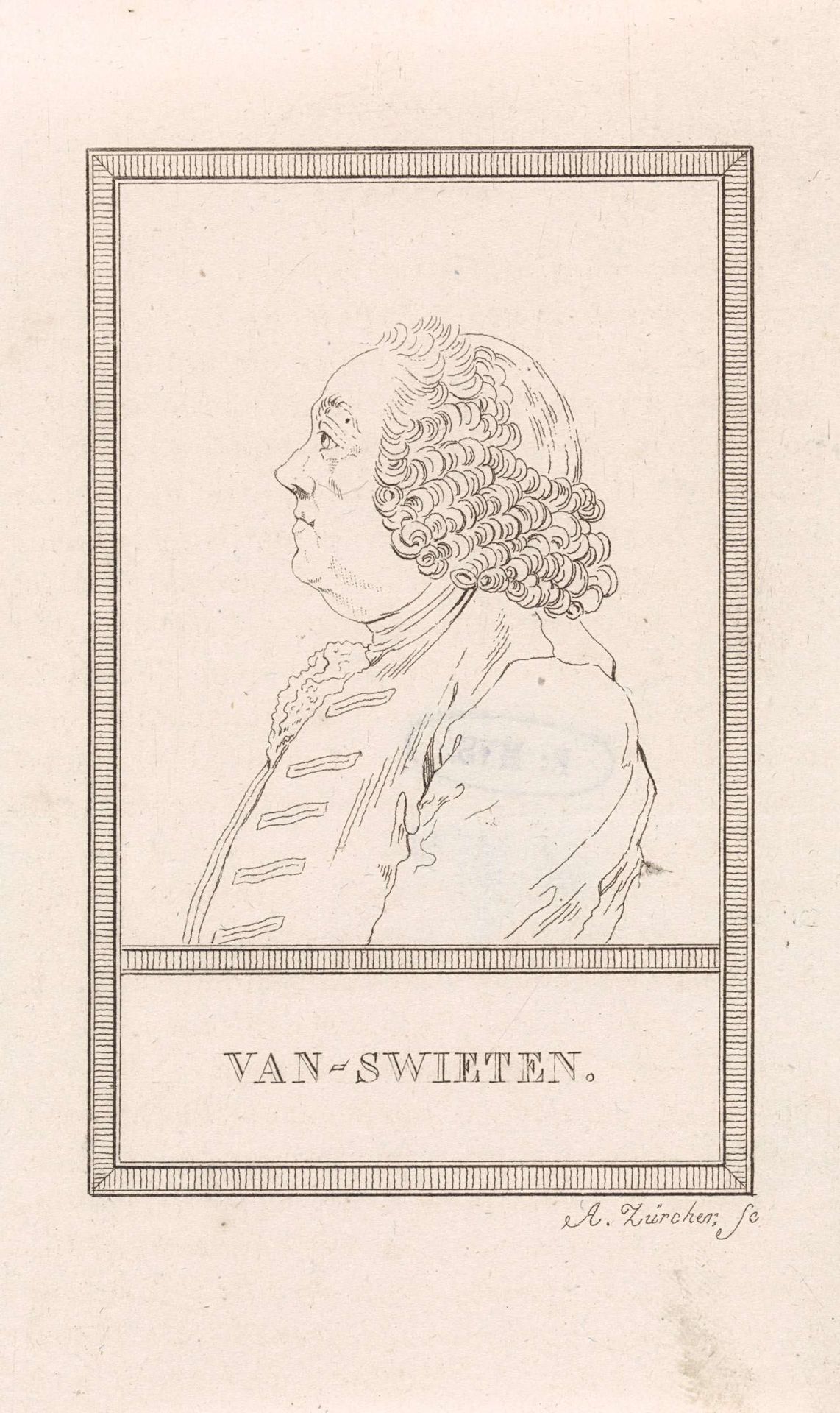 Portret van Gerard baron van Swieten by Antoni Zürcher