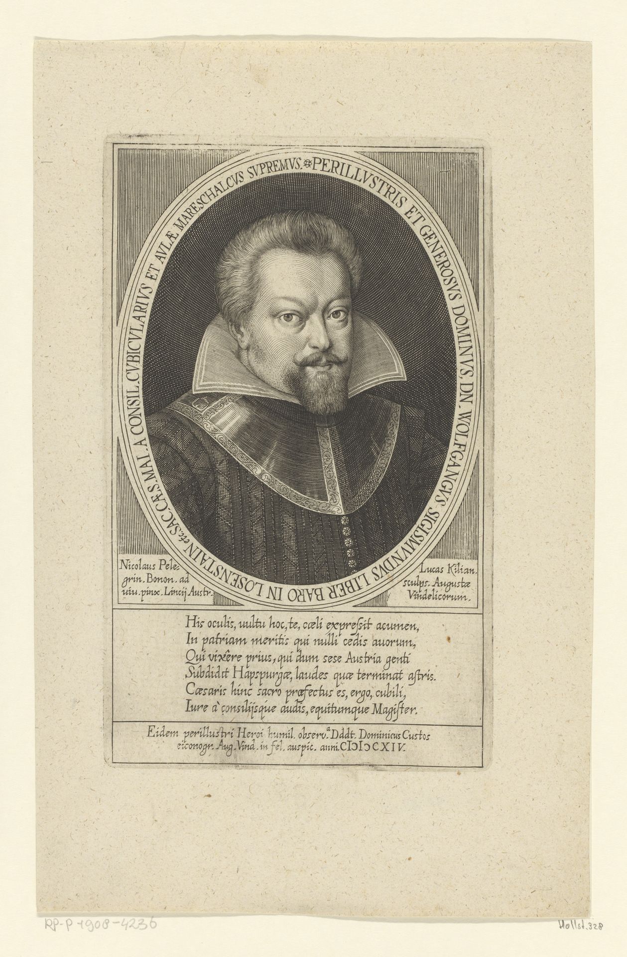 Portret van Wolfgang Sigismund von Losenstein by Lucas Kilian