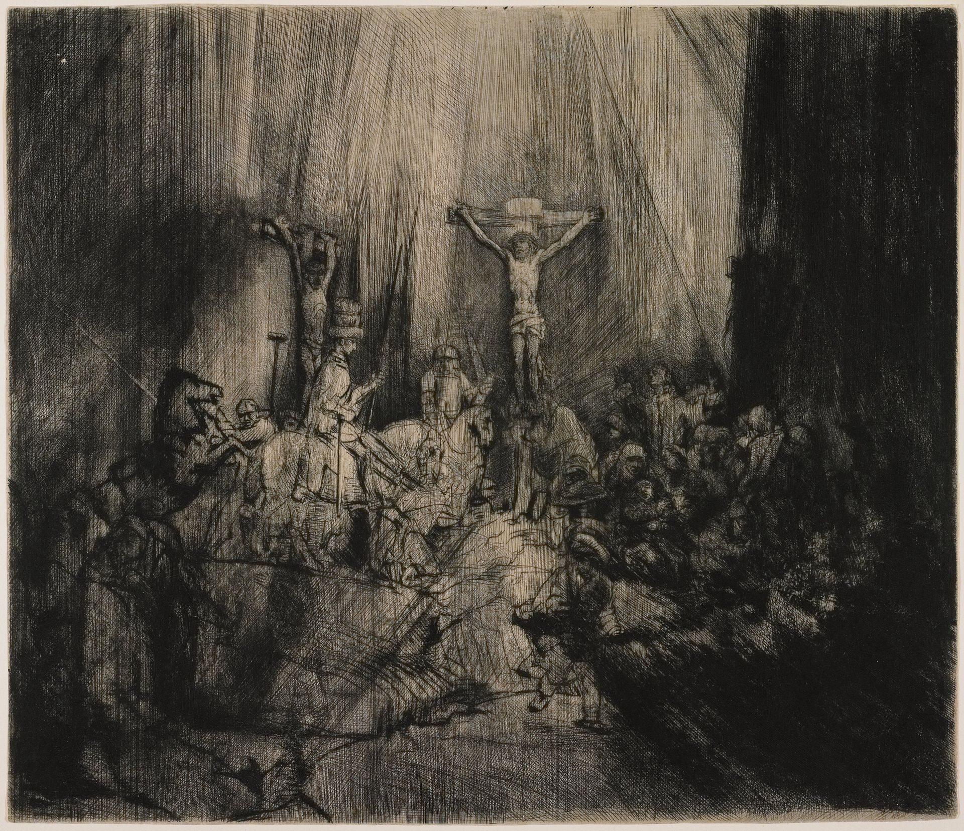The Three Crosses by Rembrandt van Rijn