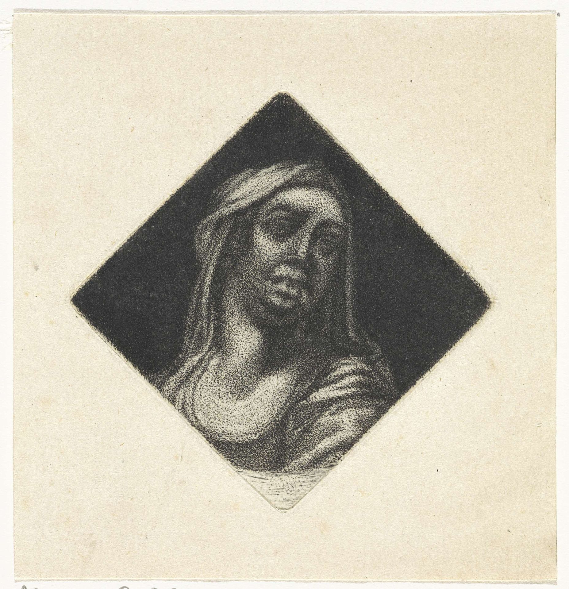 Buste van een gesluierde vrouw by Hendrik van Maarseveen