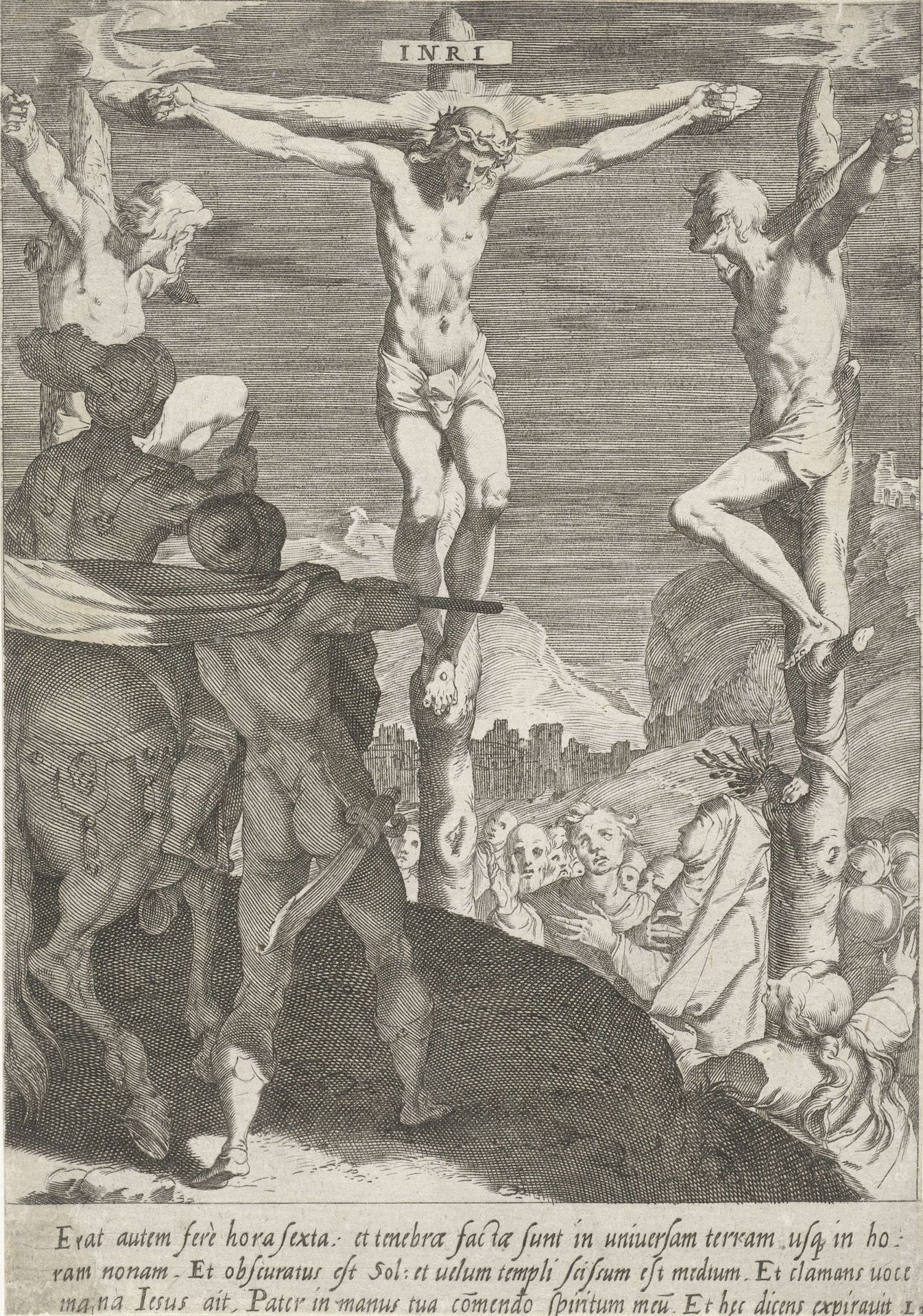 Kruisiging van Christus by Pieter de Jode I