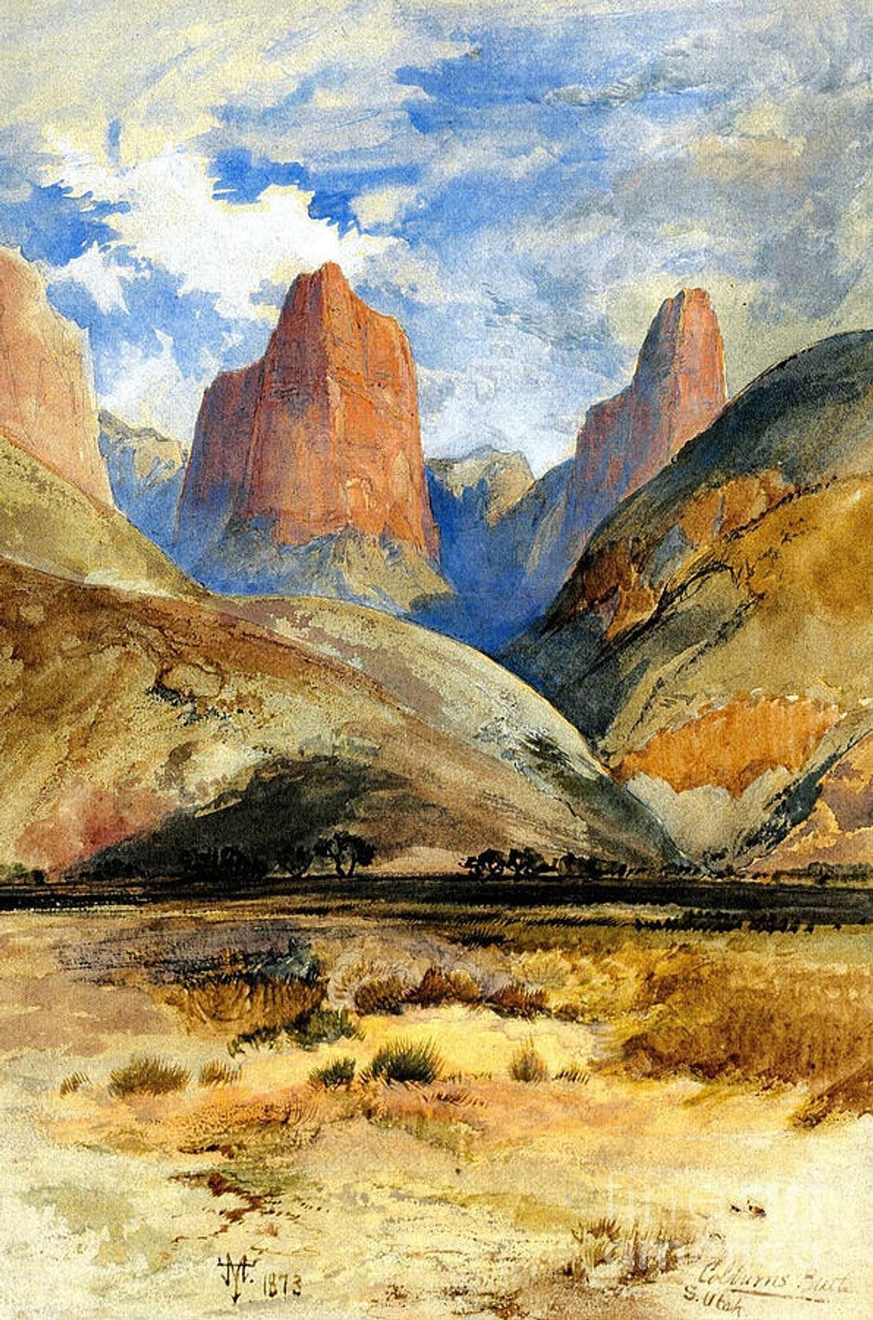 Colburns Butte South Utah by Thomas Moran