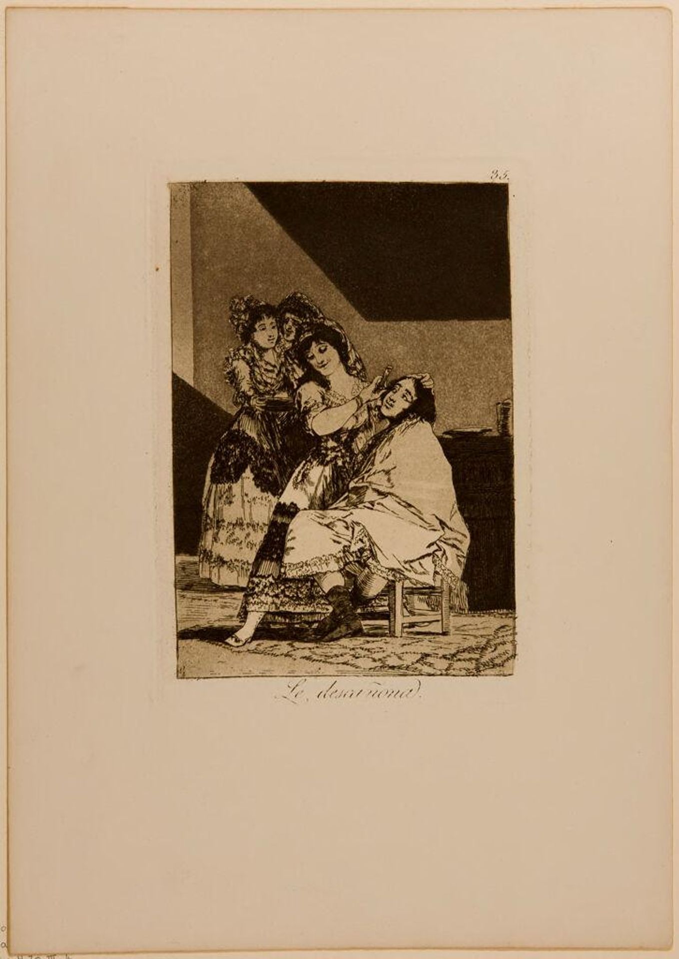 She Fleeces Him by Francisco JosÃ© de Goya y Lucientes