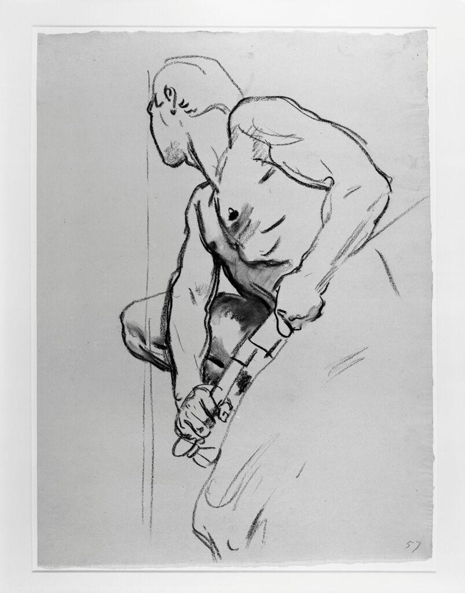 Study for Angel at Far Left, for "Israel and the Law," Boston Public Library by John Singer Sargent