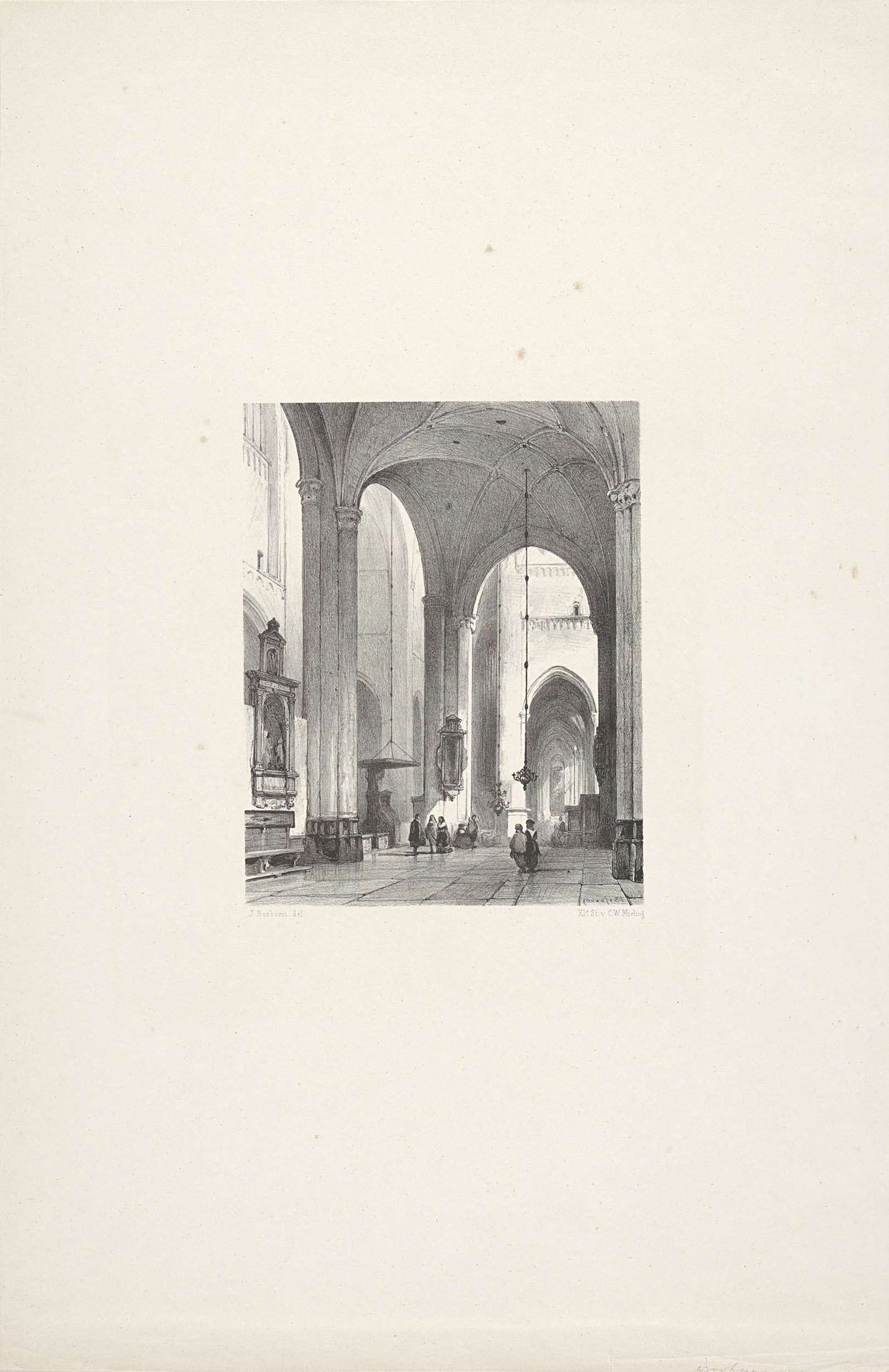 Kerkinterieur by Johannes Bosboom