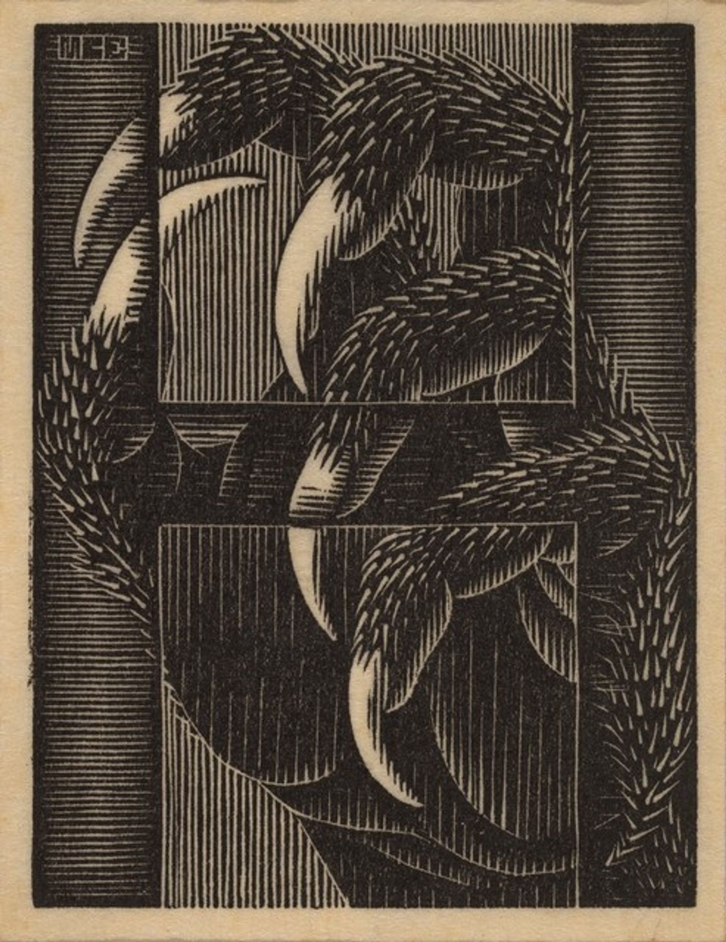 Initial H by M.C. Escher