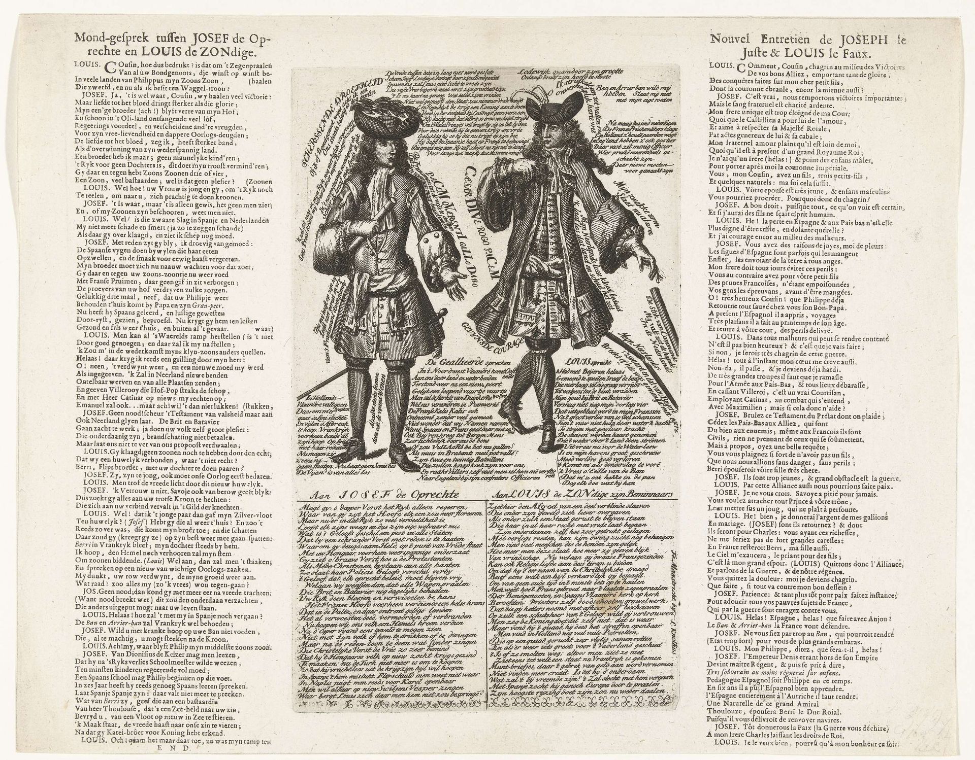 Gesprek tussen keizer Jozef I en koning Lodewijk XIV, 1706 by Anonymous