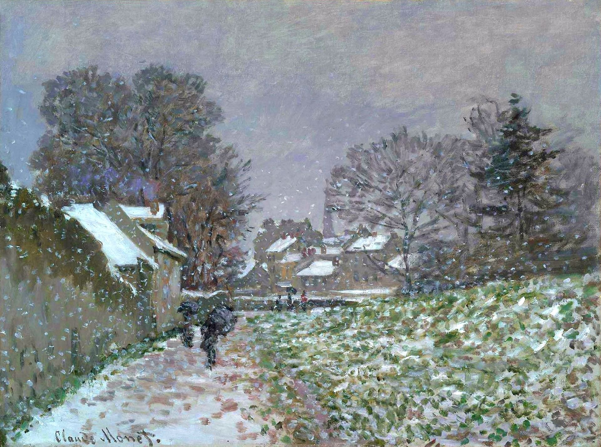 Snow at Argenteuil 02 by Claude Monet