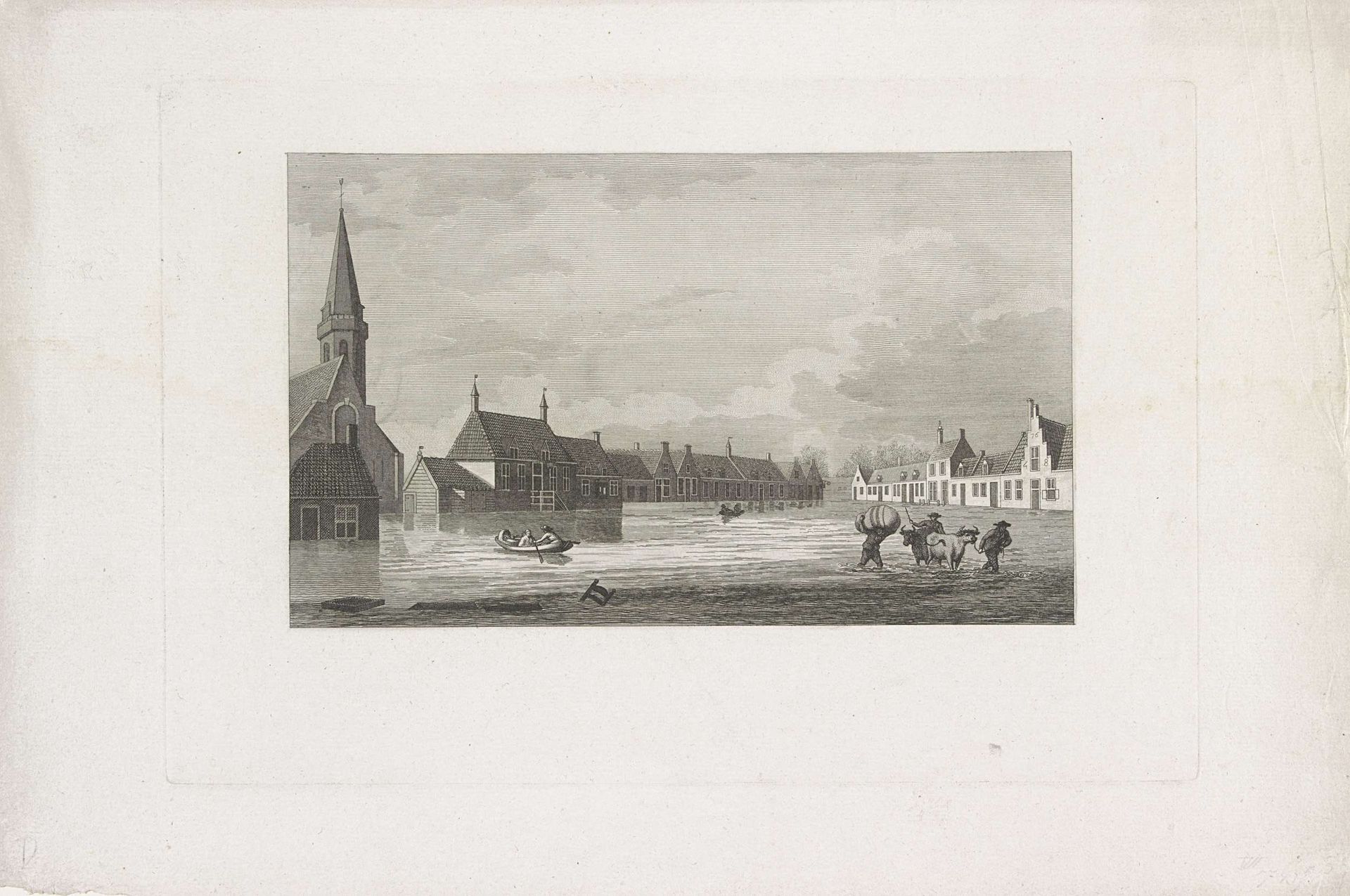 Overstroming te Kruiningen, 1808 by Izaak Jansz. de Wit