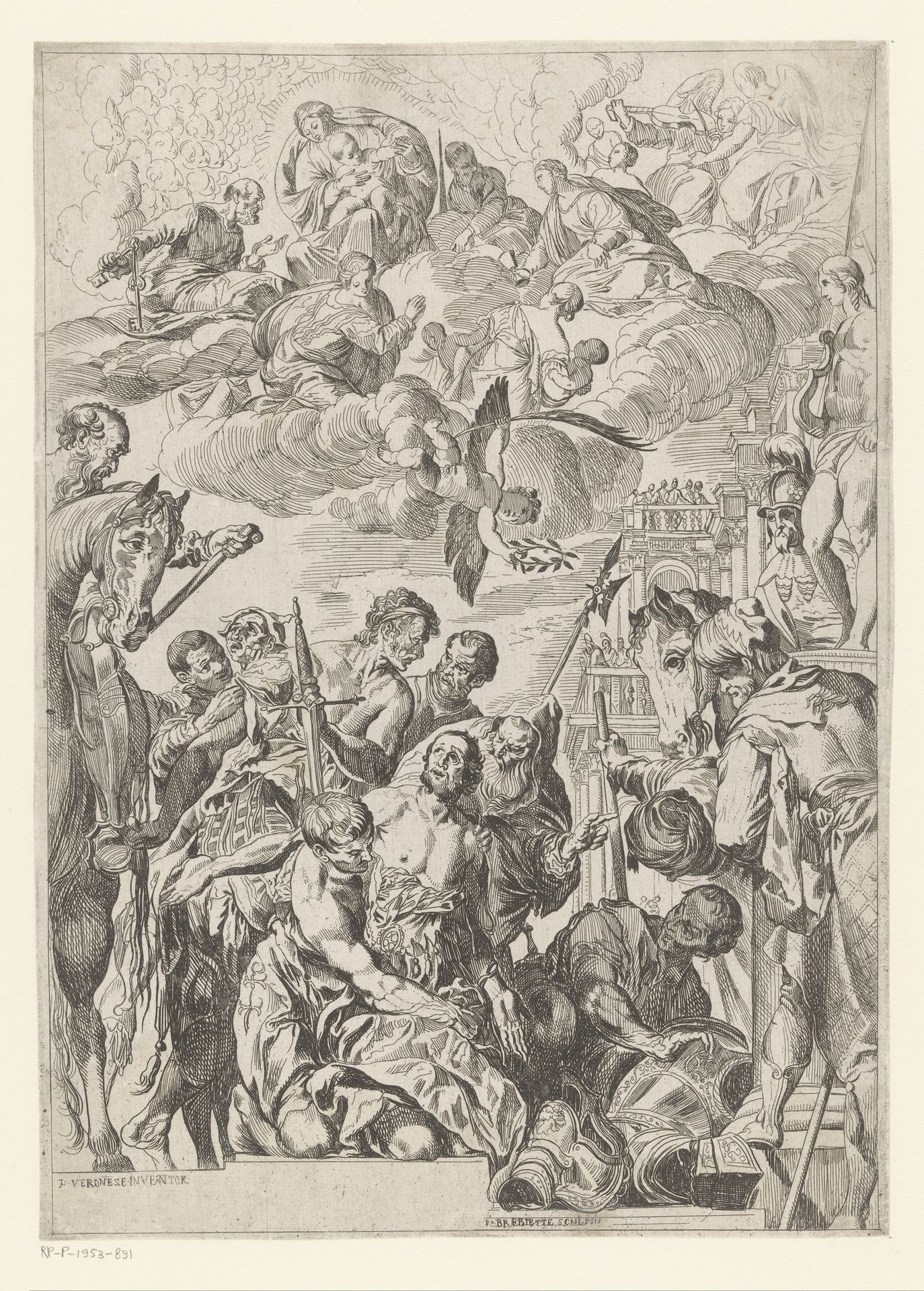 Martelaarschap van de heilige Joris by Pierre Brebiette