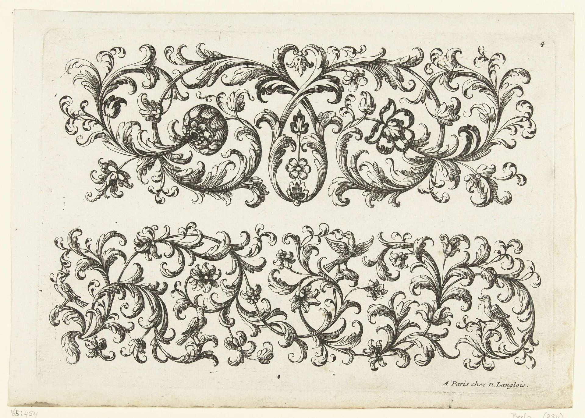 Twee friezen met bladranken by Paul Androuet Ducerceau