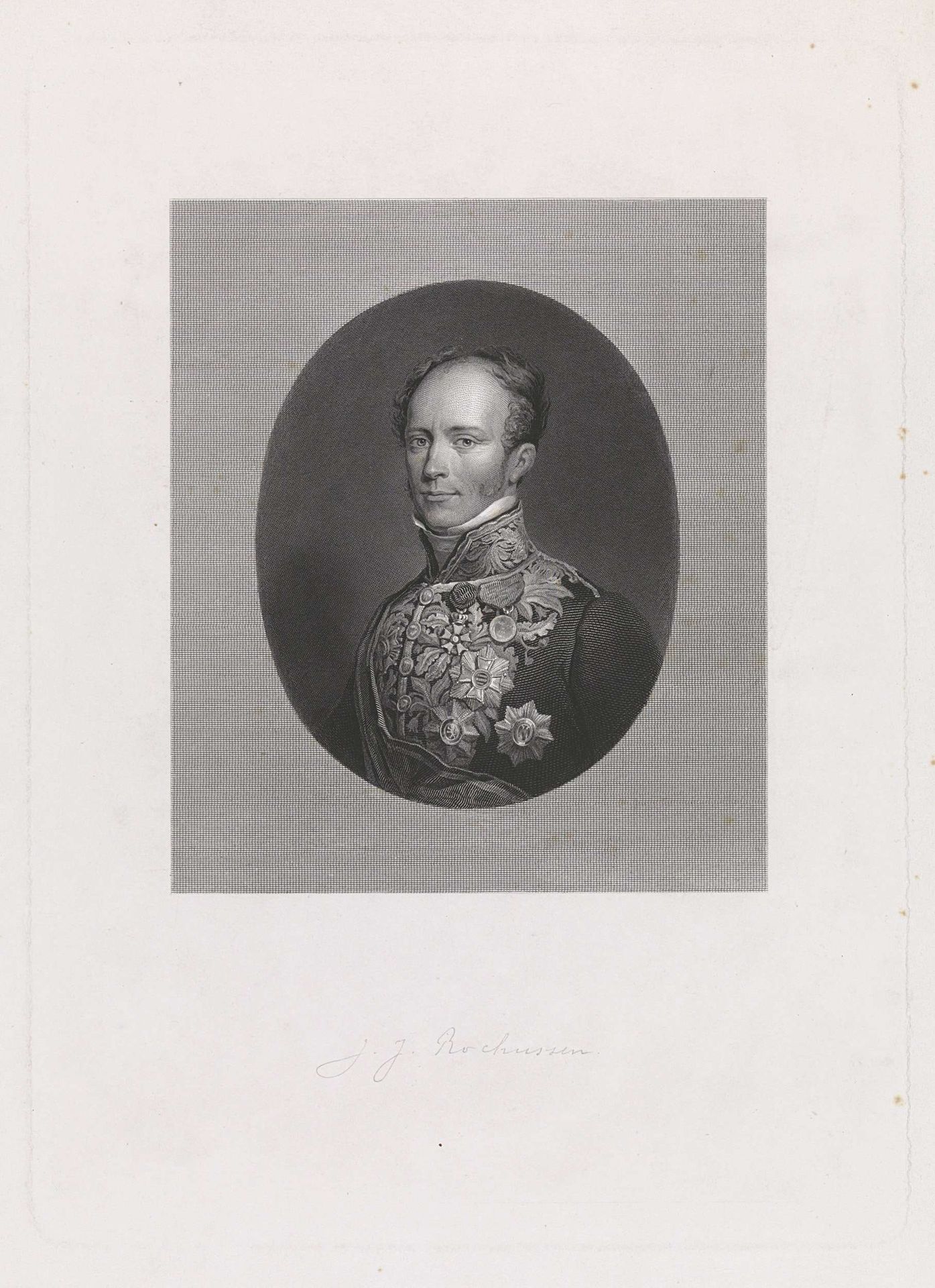 Portret van Jan Jacob Rochussen by Johann Wilhelm (I) Kaiser