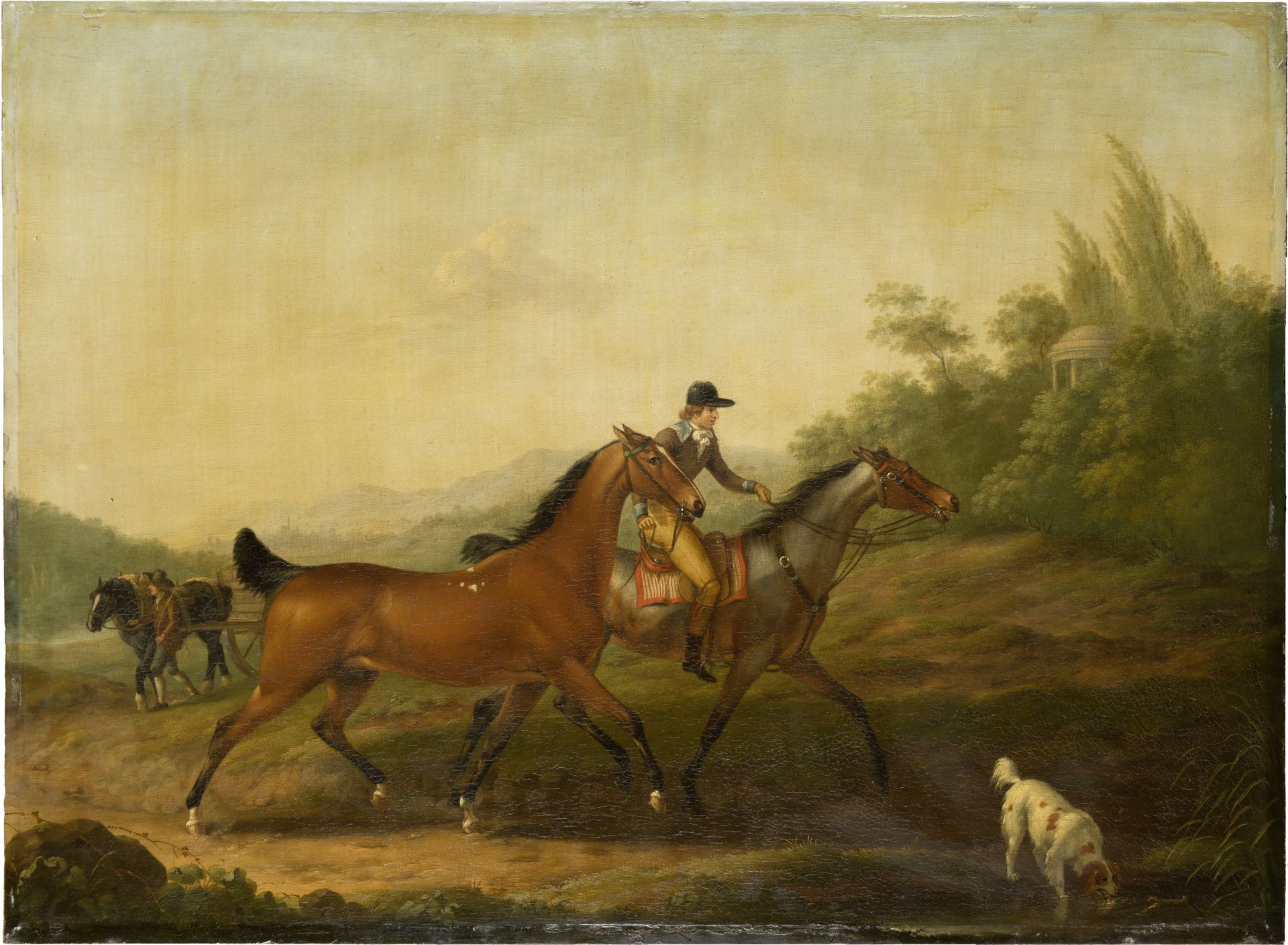 Two English Horses by Johann Georg Pforr