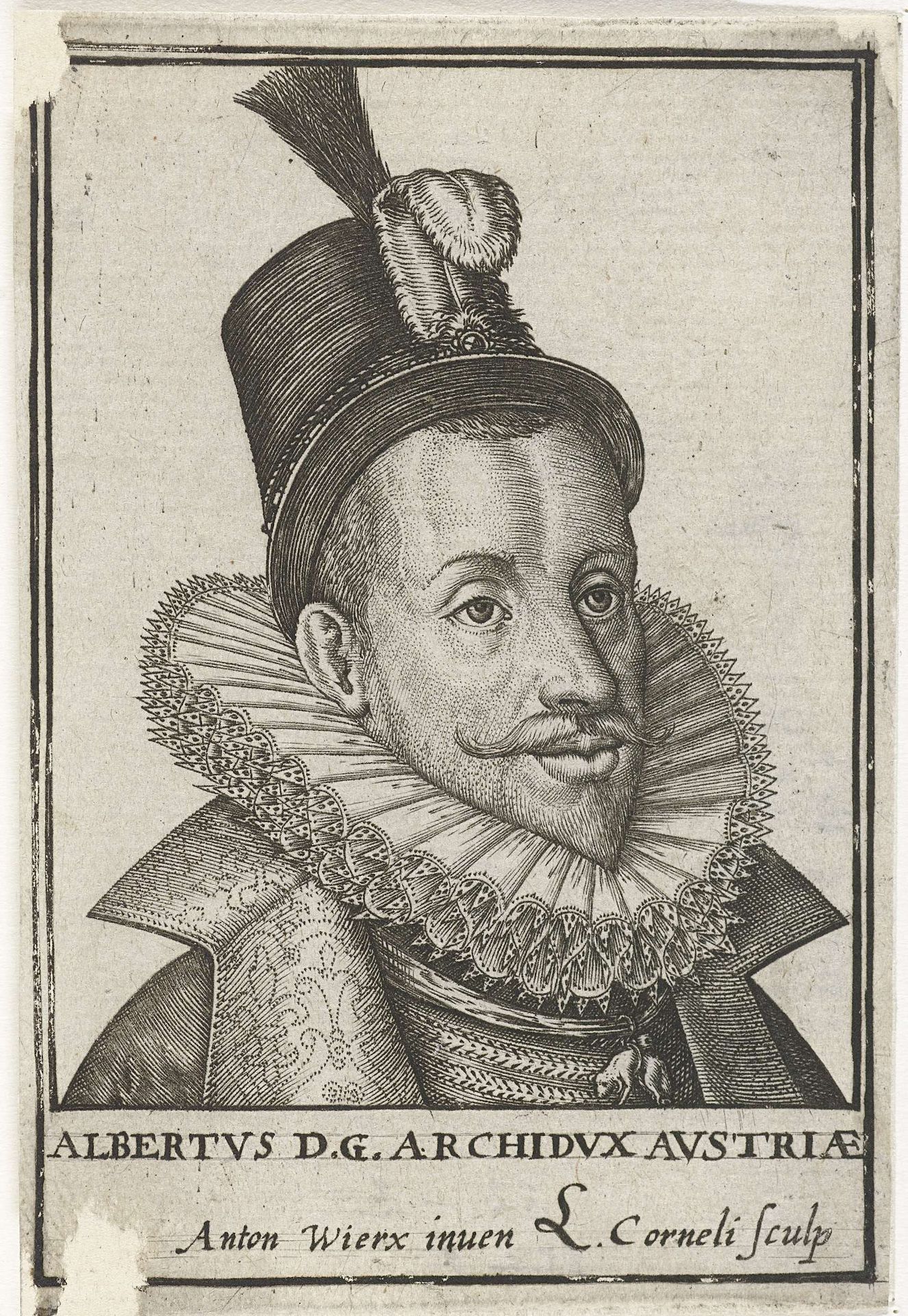 Portret van Albrecht aartshertog van Oostenrijk by Lambert Cornelisz