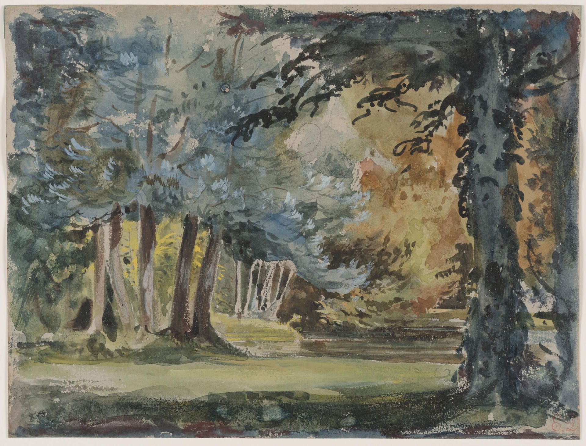 Landscape (George Sandâs Garden at Nohant) by Eugène Delacroix