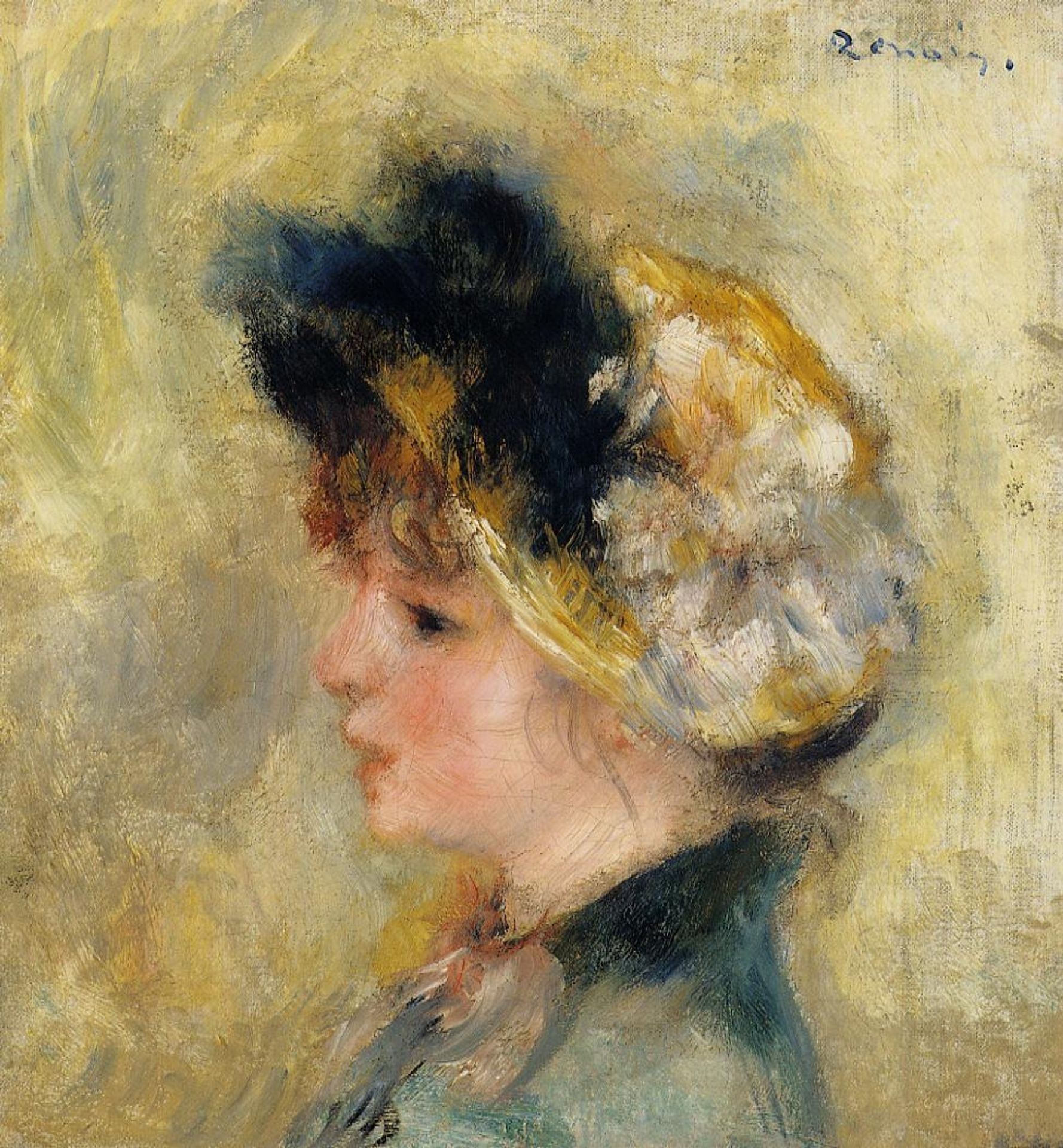 Head of a Young Girl by Pierre-Auguste Renoir