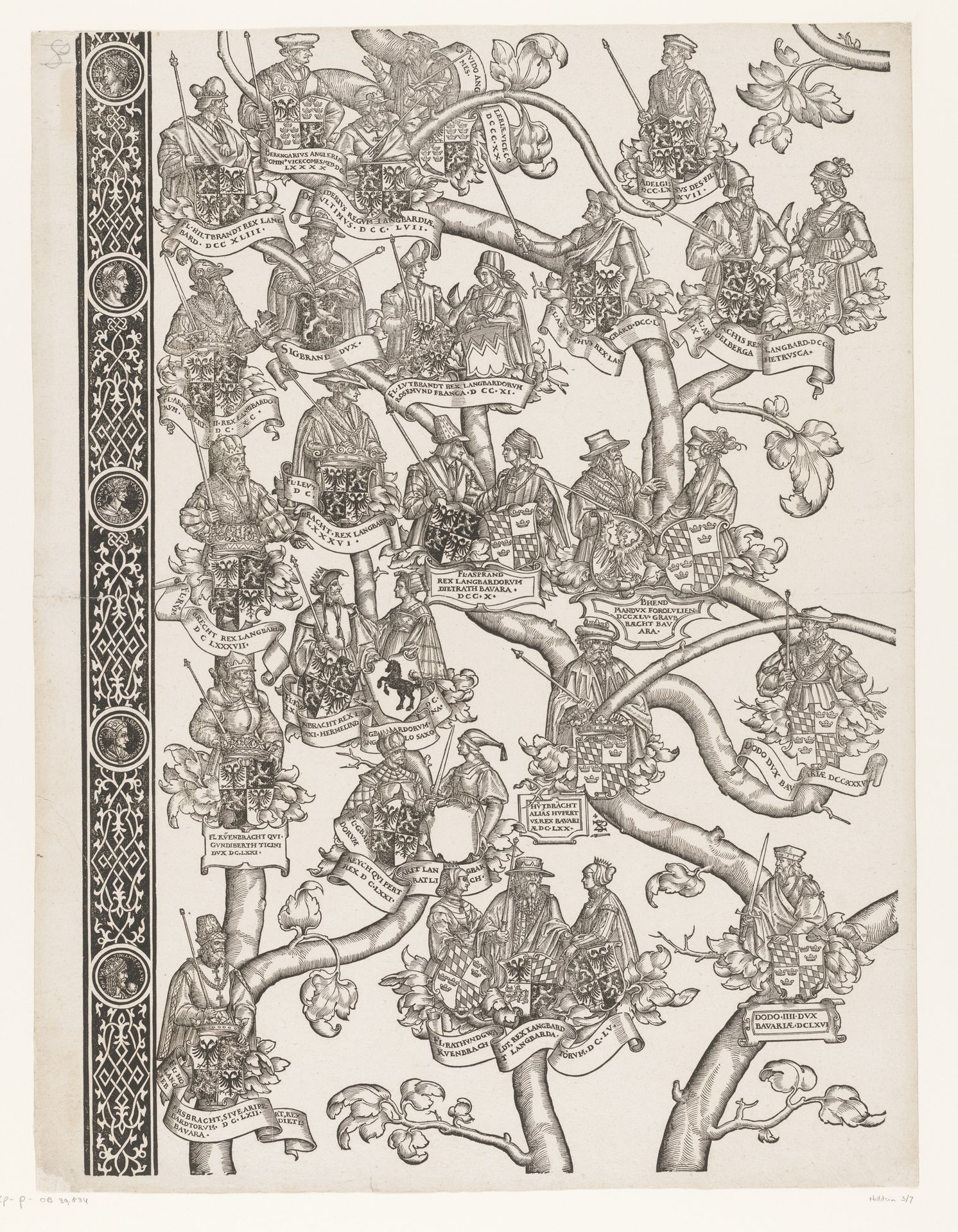 Stamboom van Frederik en Ottheinrich van Palts-Neuburg (plaat 7) by Jakob Clauser