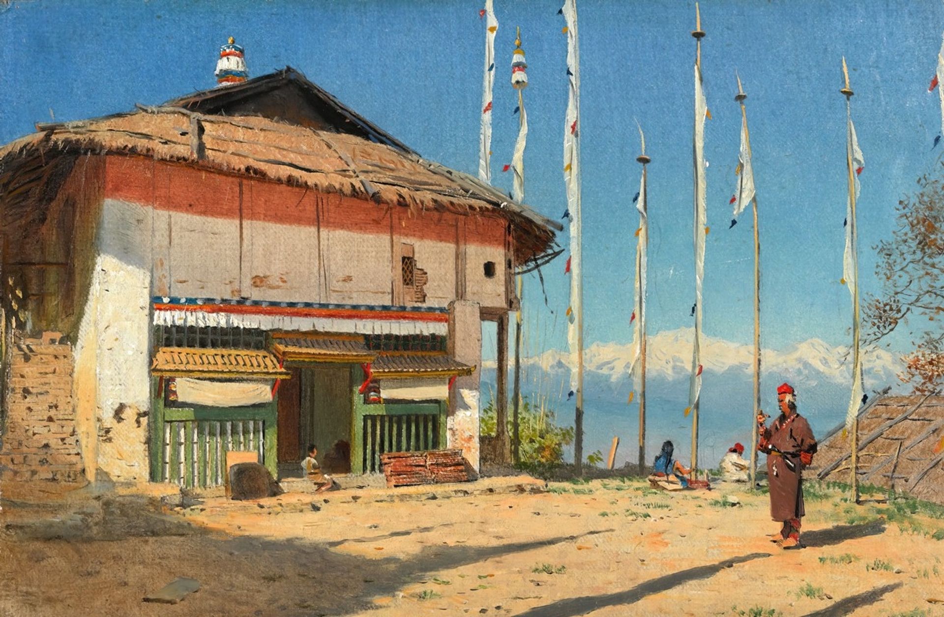 Buddhist Temple in Darjiling. Sikkim. by Vasily Vereshchagin