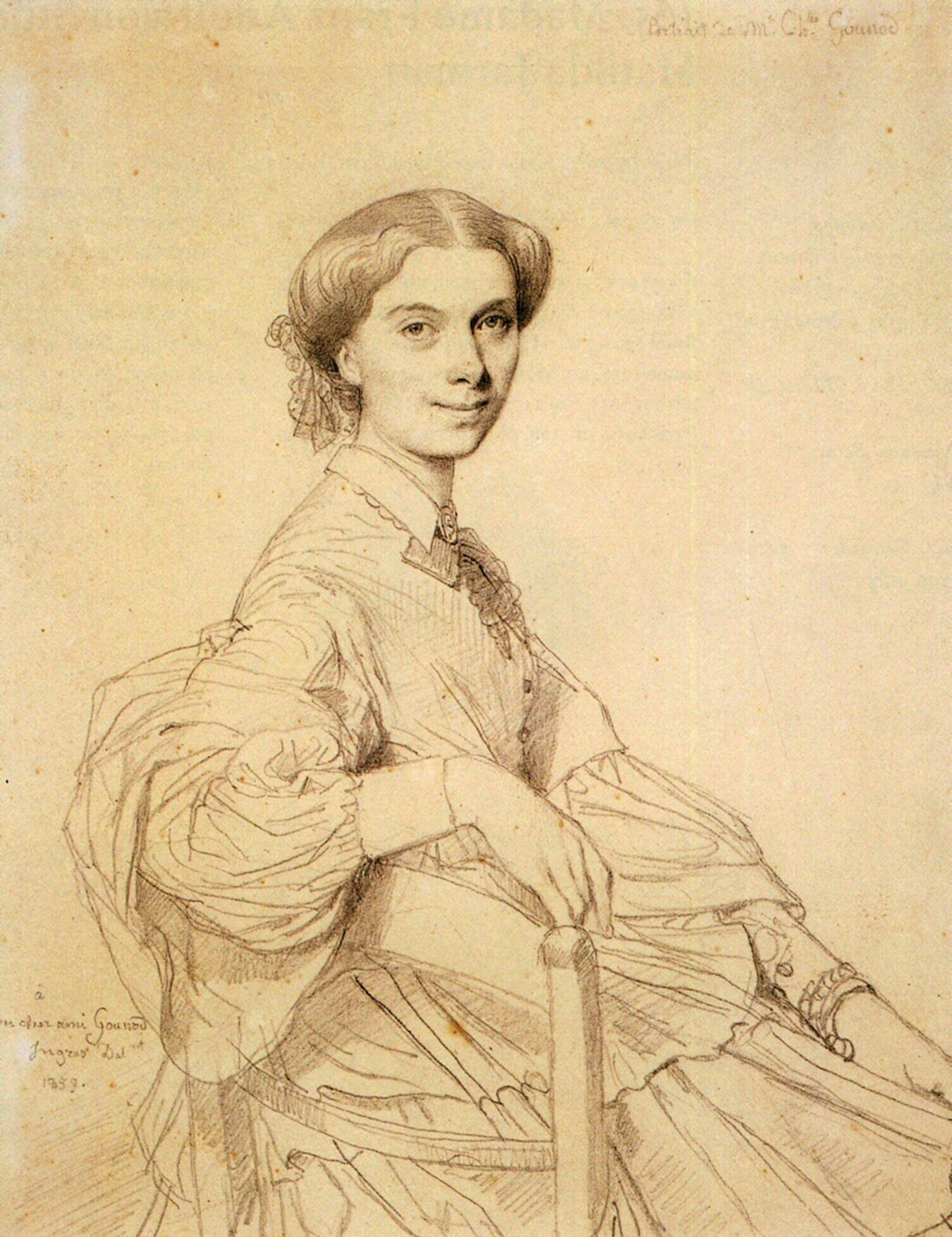 Madame Charles Gounod, born Anna Zimmermann by Jean Auguste Dominique Ingres