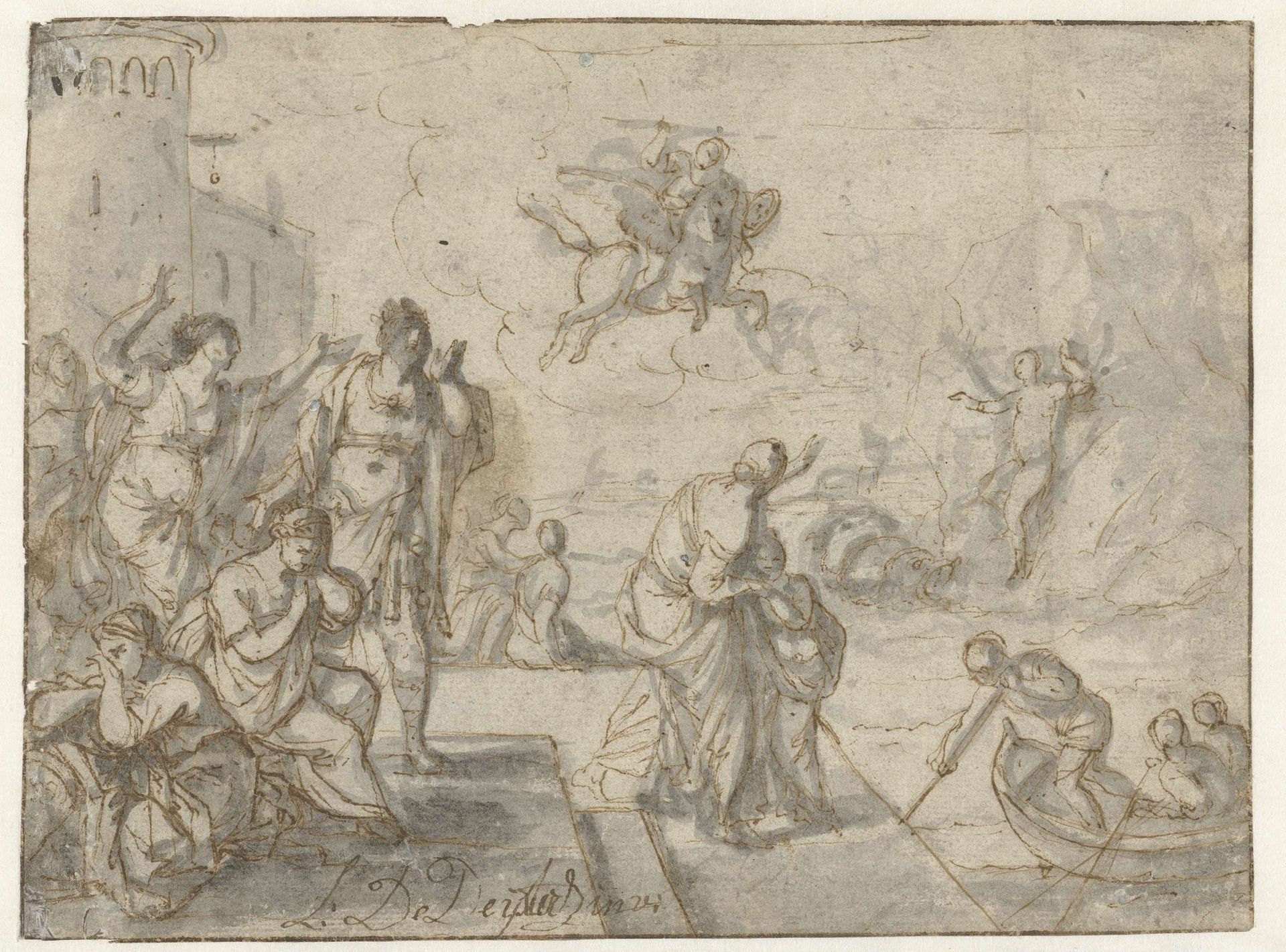 Perseus en Andromeda by Louis de Deyster