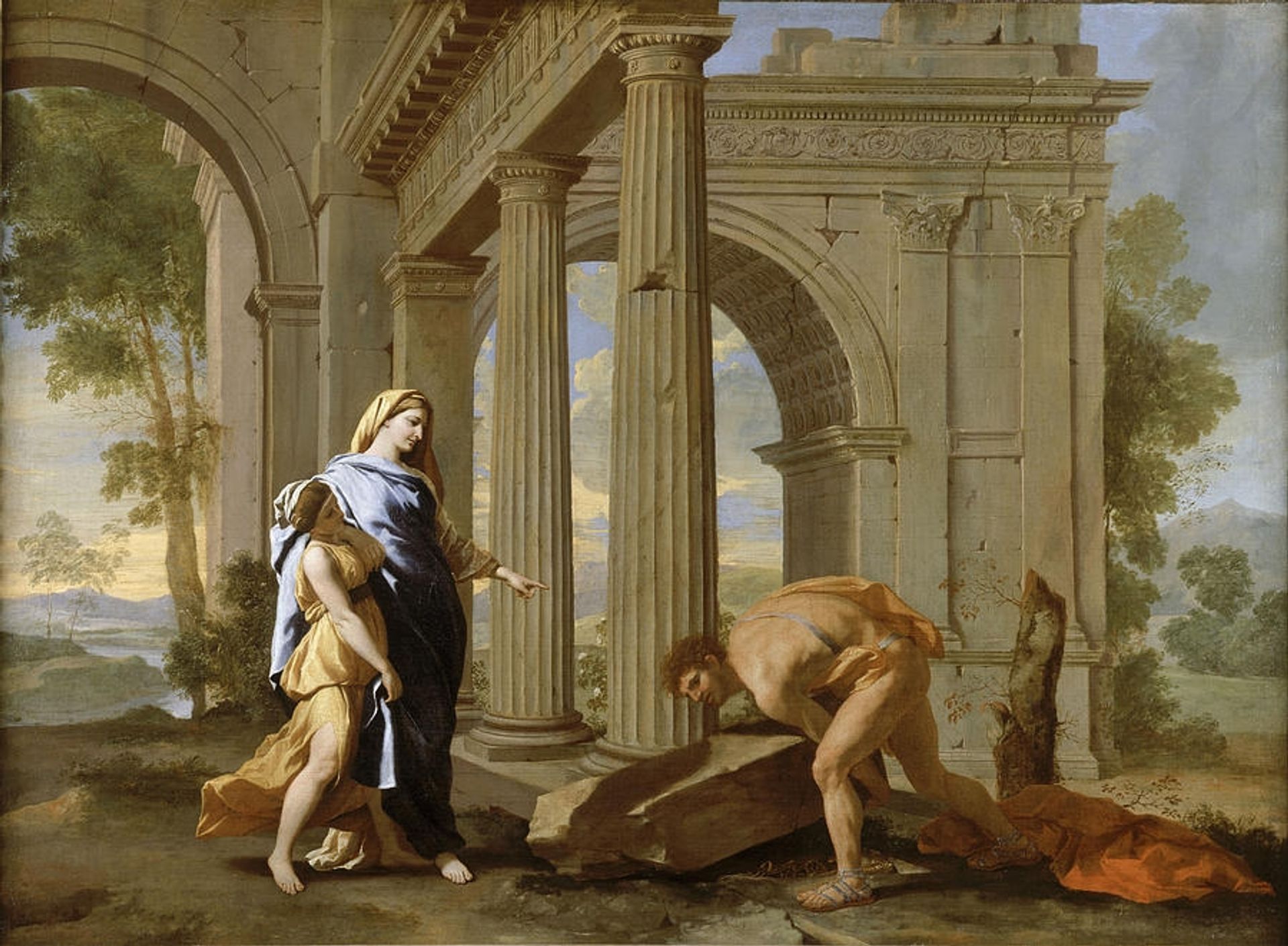 Theseus Finding His Fathers Sword by Nicolas Poussin