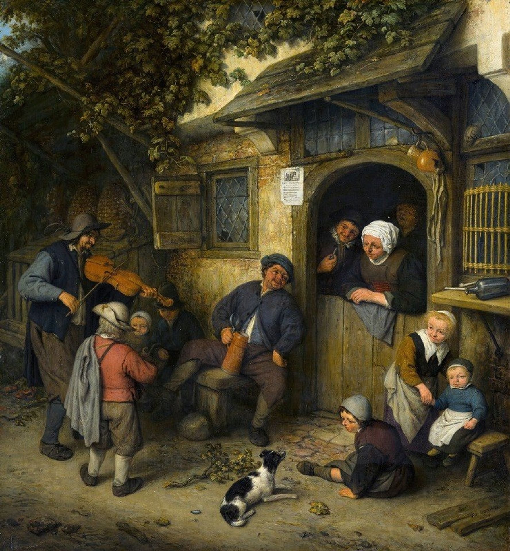 The Fiddler by Adriaen van Ostade