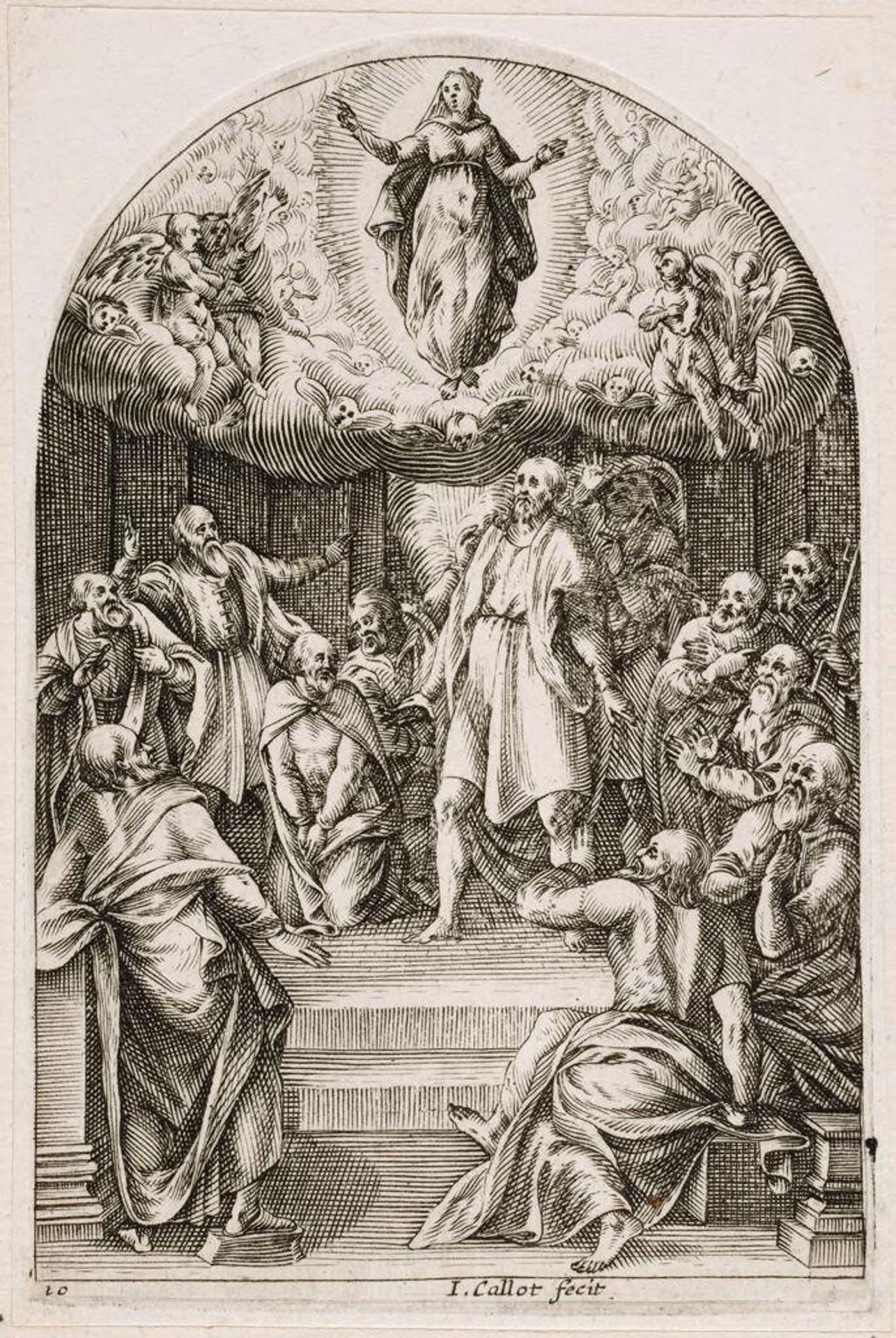 Assumption of the Virgin by Jacques Callot