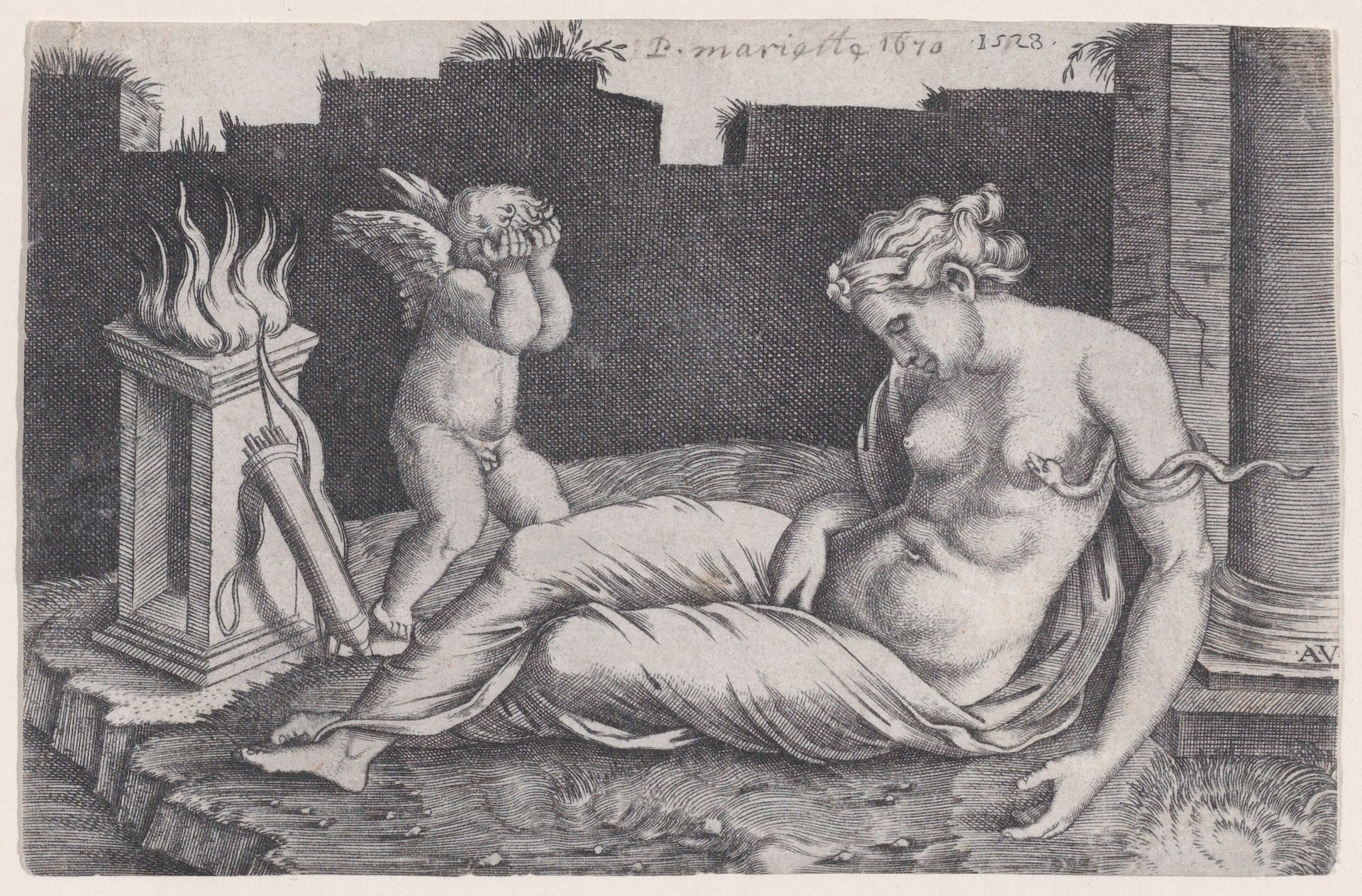 Cleopatra by Agostino Veneziano