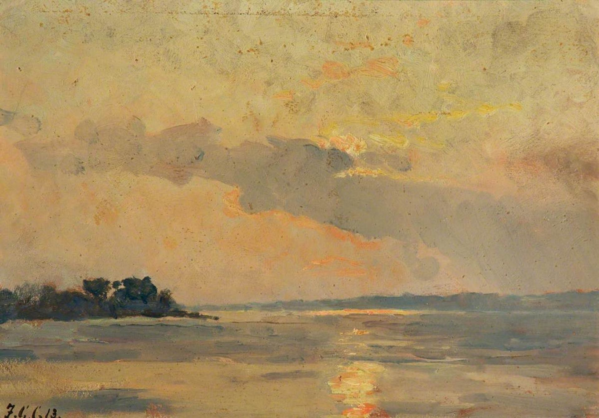 Shotley Point, Stour River by Frederick George Cotman