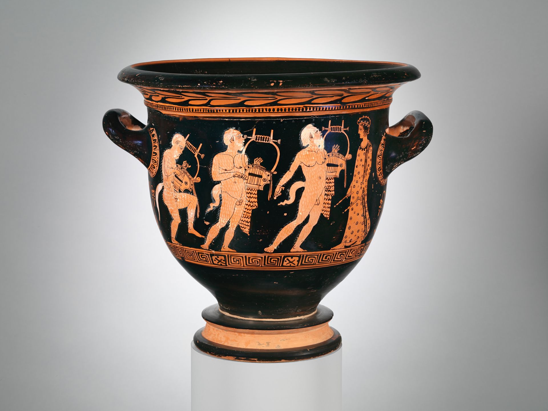 Terracotta bell-krater (bowl for mixing wine and water) by Polion