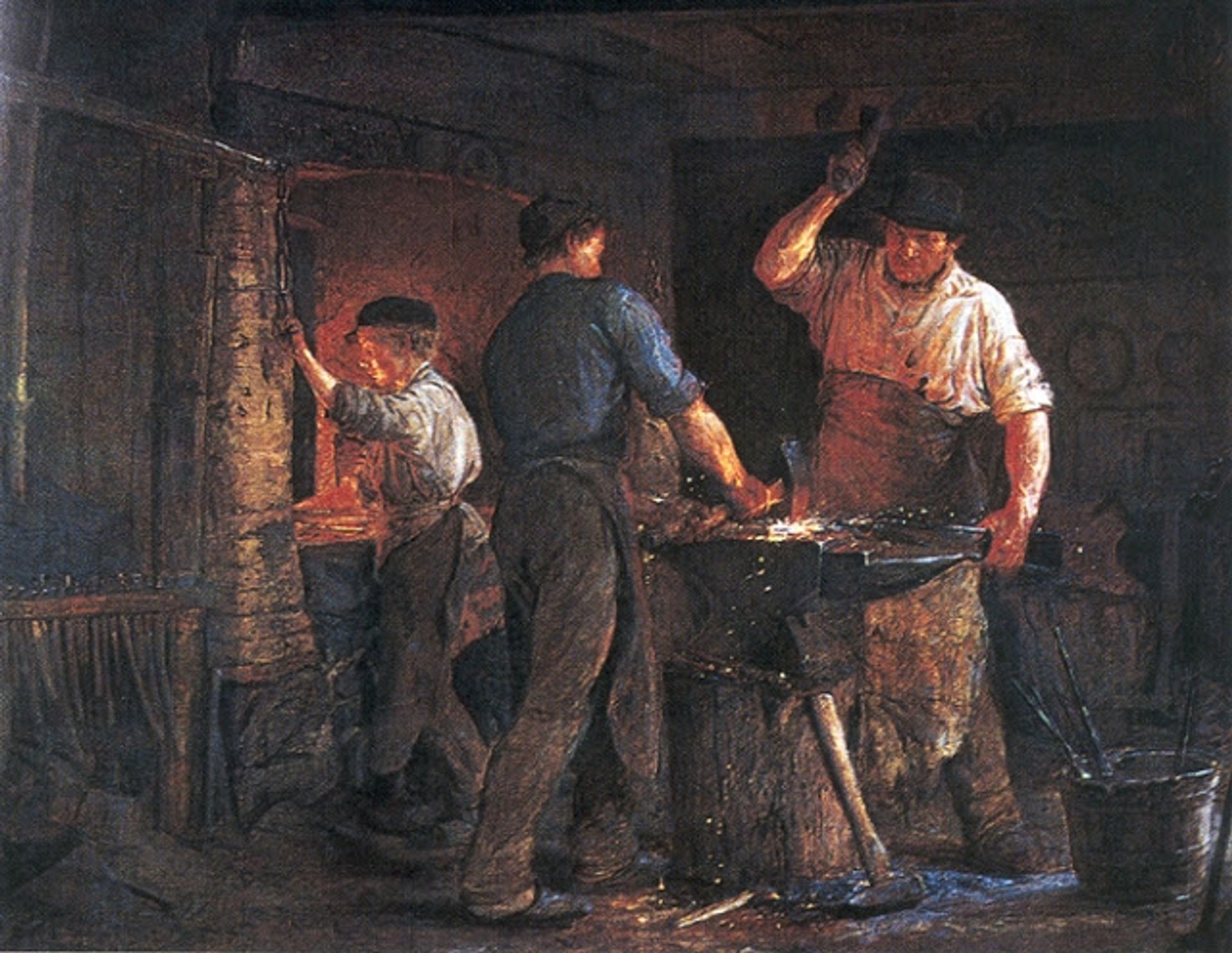 Blacksmith at Hornbaek by Peder Severin Krøyer