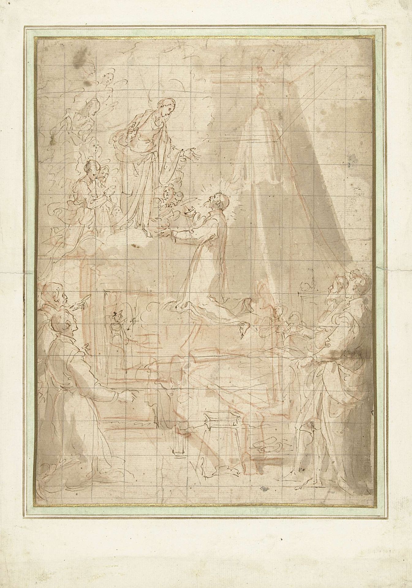 Maagd Maria verschijnt aan de heilige Filippo Neri by Bernardino Poccetti